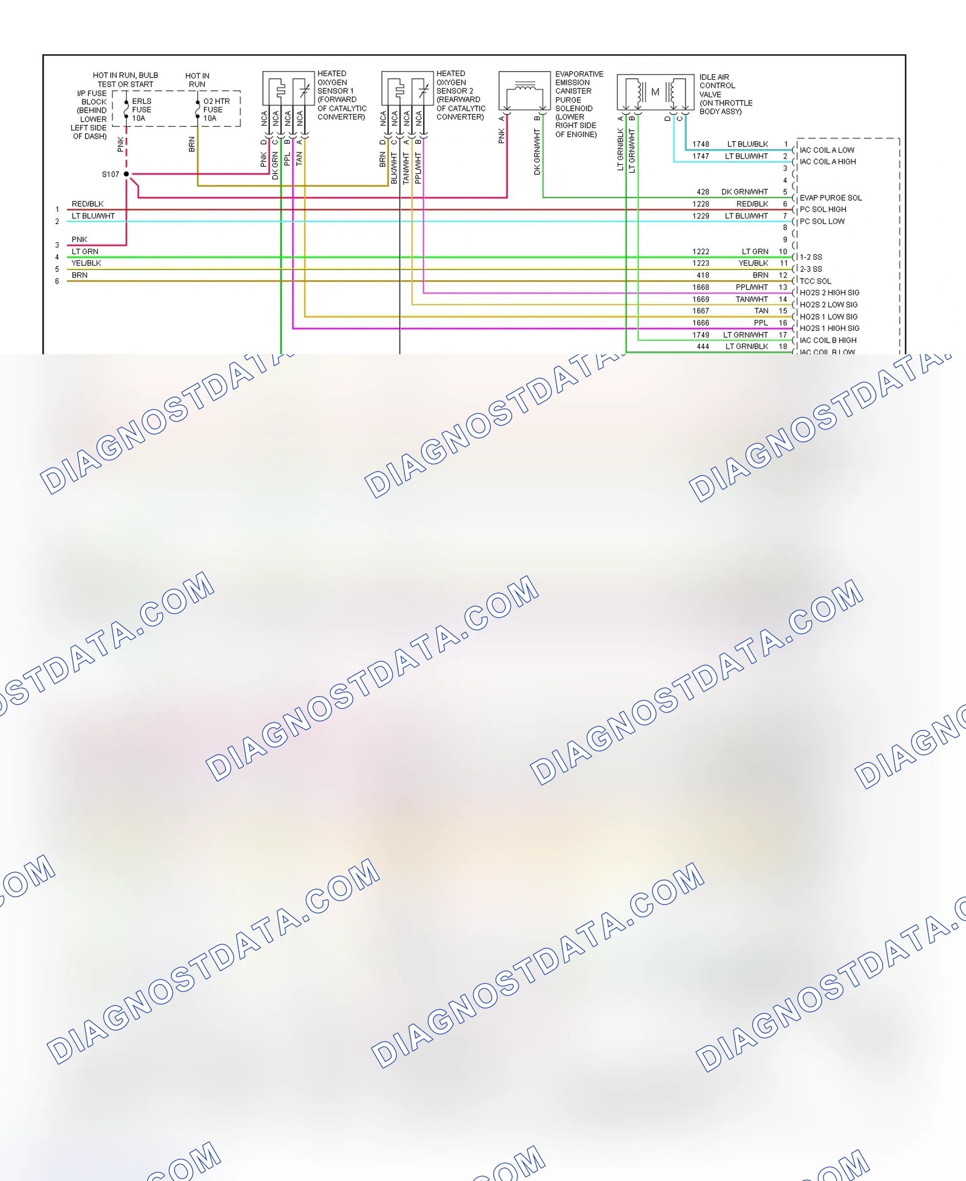 Scheme 111: PCM Wiring Diagram (Cavalier & Sunfire - 2.2L VIN 4 - Gasoline - 3 Of 3)