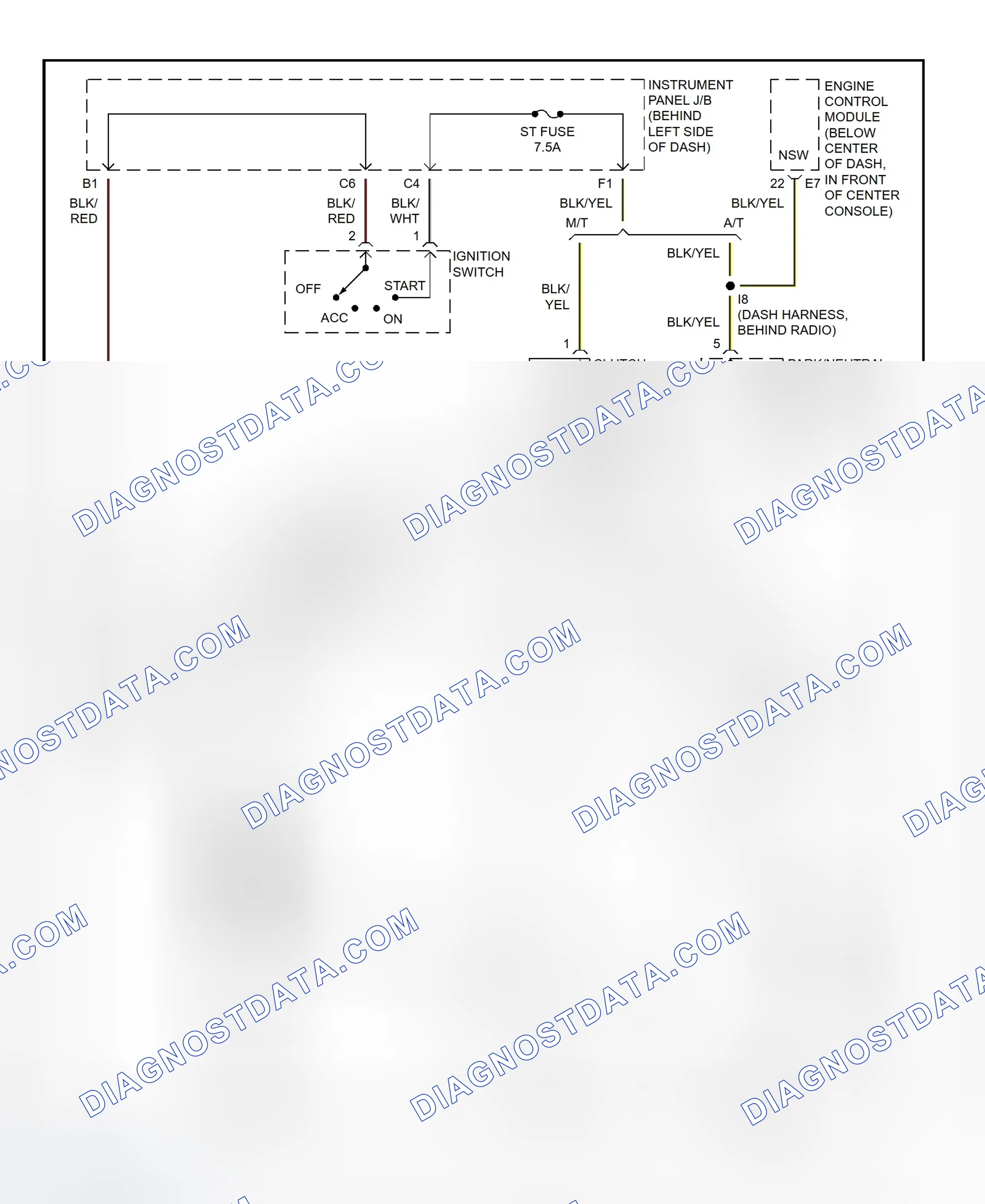 Fig. 27: Starting System Wiring Diagram (Celica)