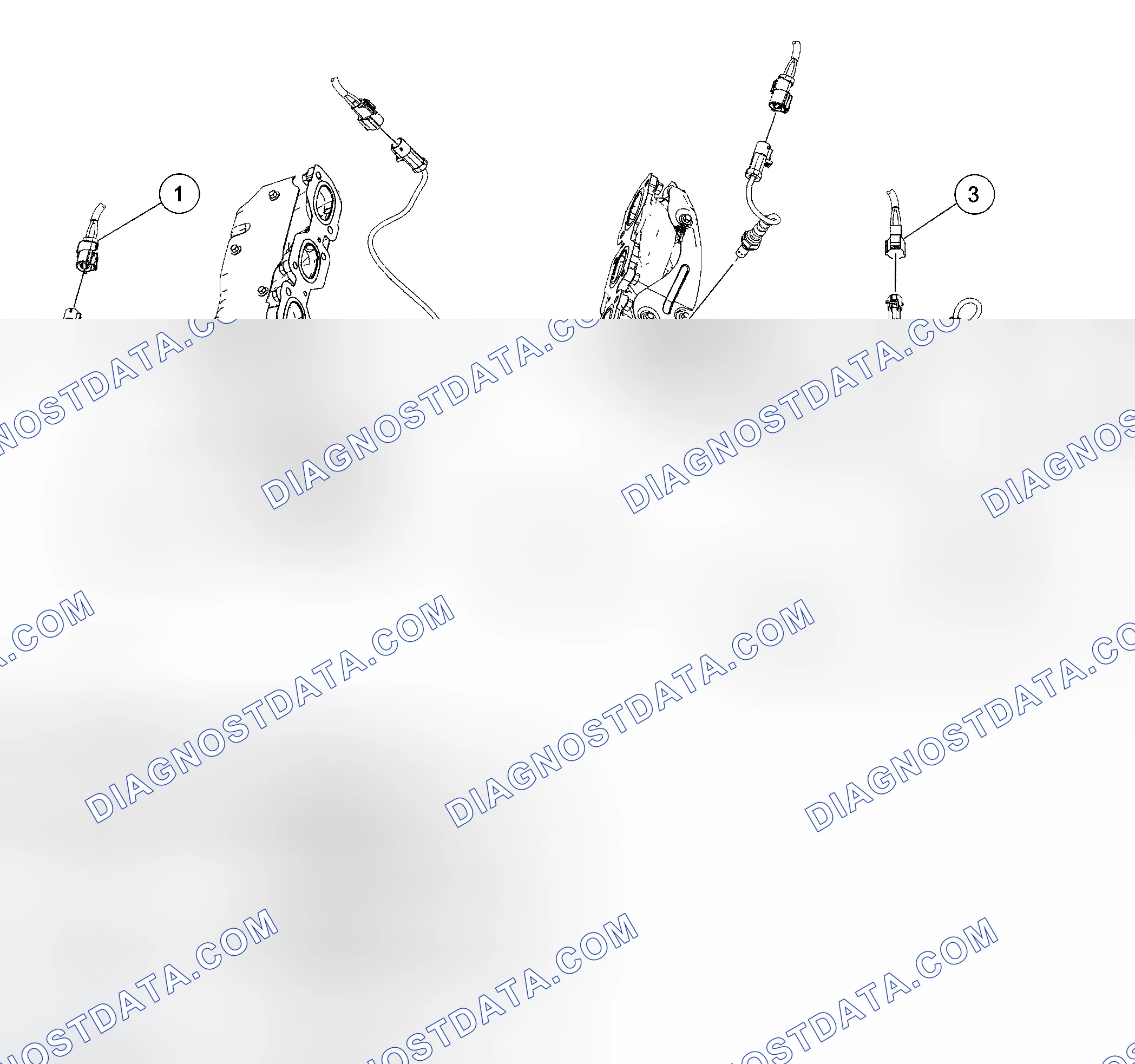 Scheme 5: Heated Oxygen Sensor (HO2S) and Catalyst Monitor Sensor - Exploded View