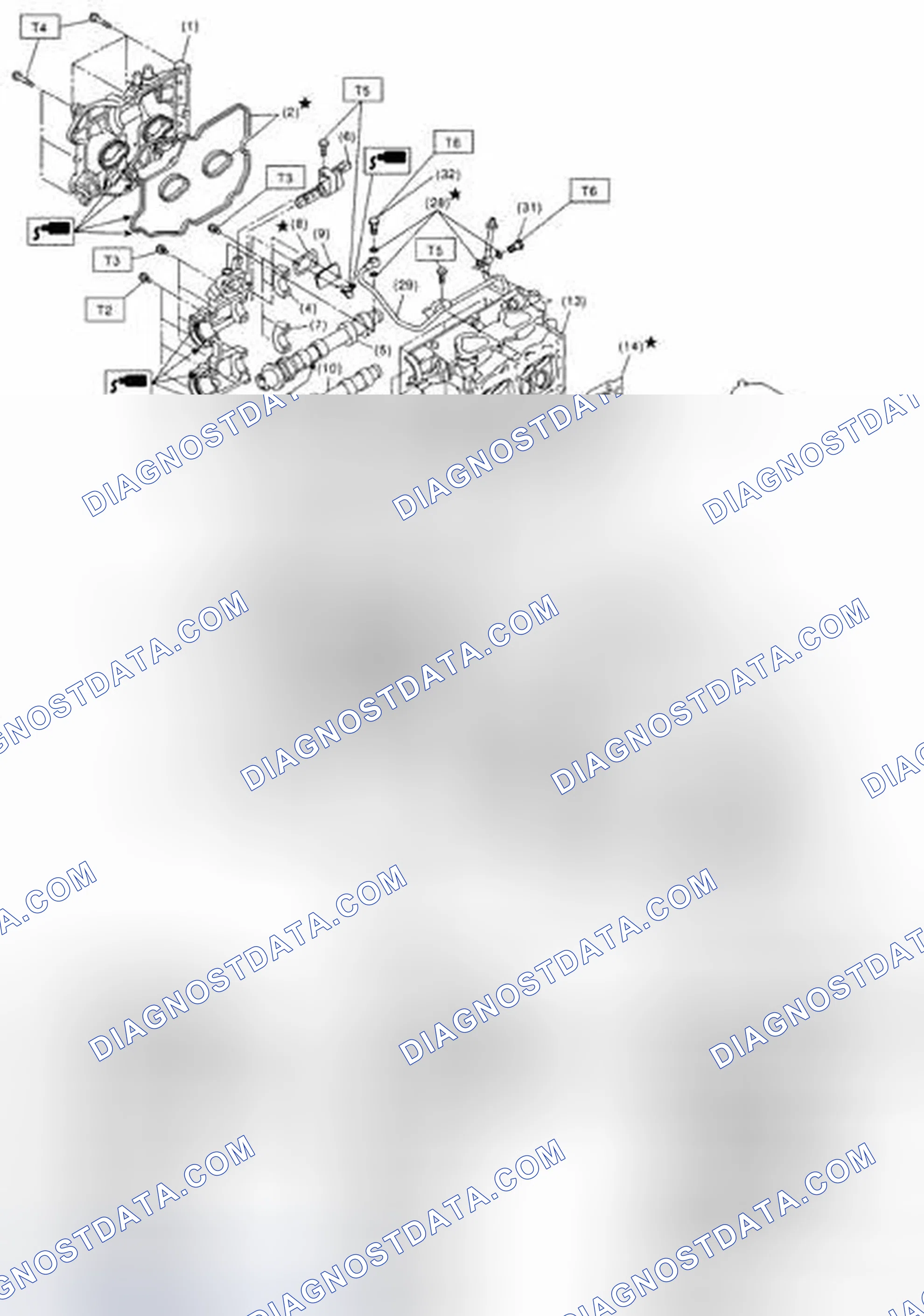 Scheme 496: Identifying Cylinder Head And Camshaft Components With Torque Specification