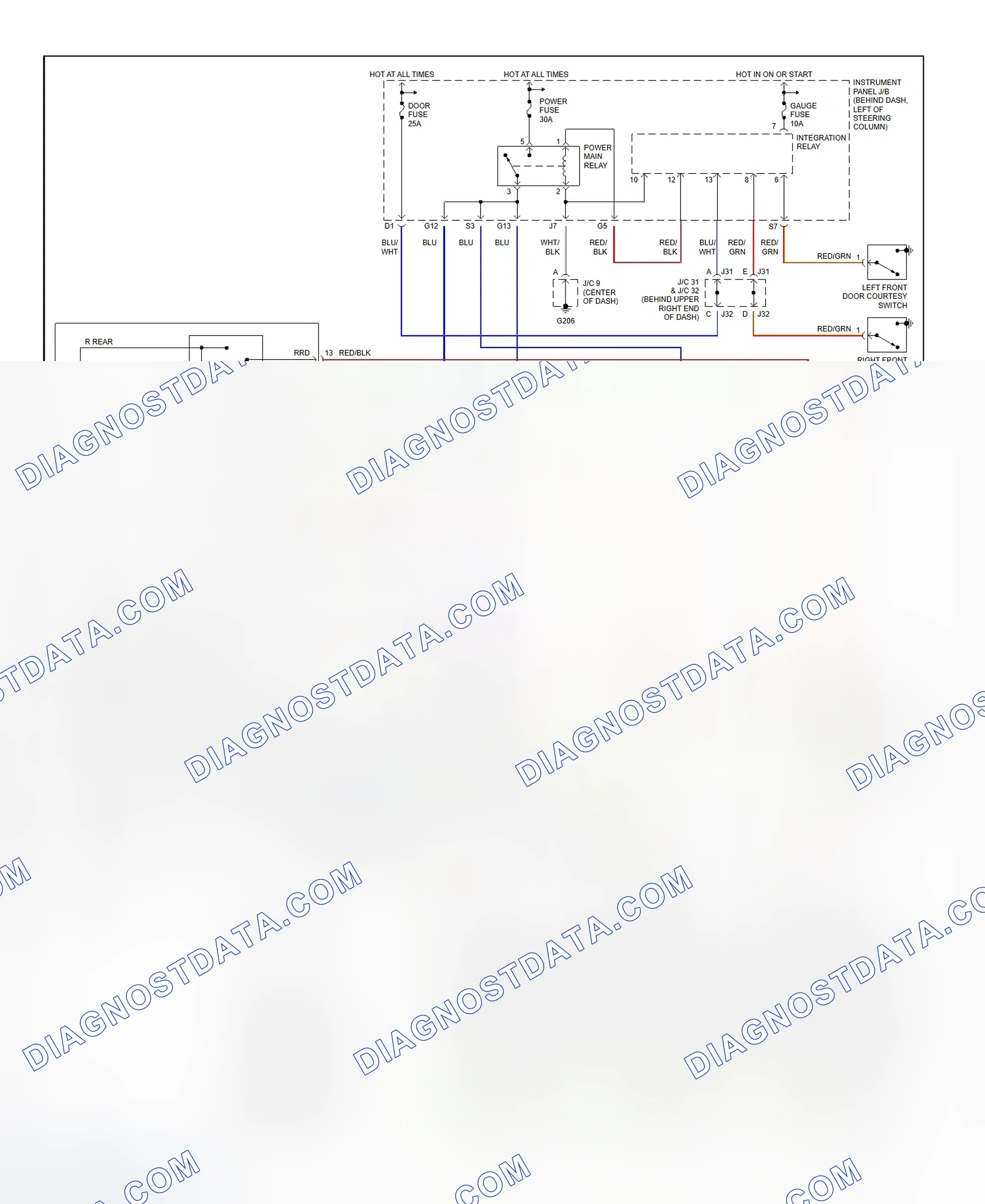 Scheme 20: Power Window System Wiring Diagram (Camry 2.2L CNG)