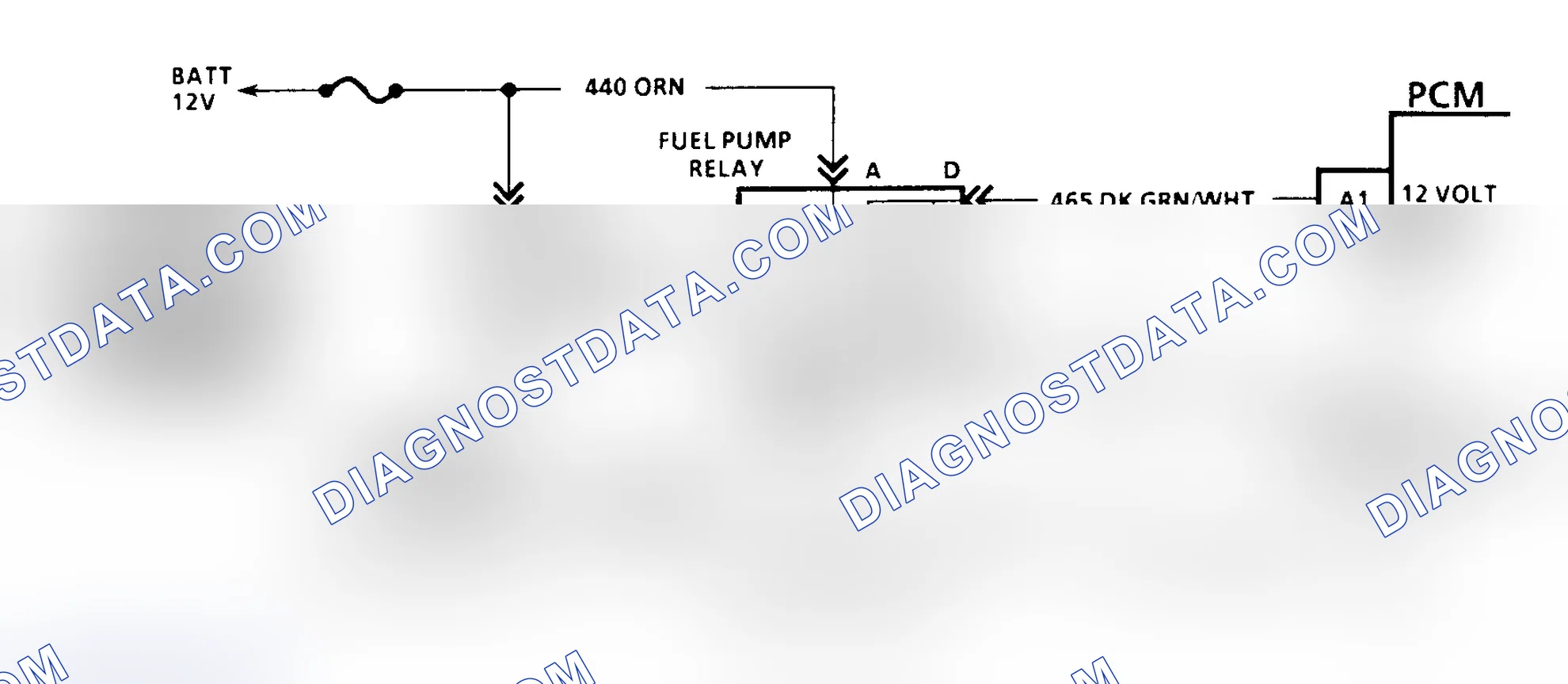 Scheme 164: Code 54 Schematic (All Models W/4L80-E Trans. Except G Series) Fuel Pump Circuit