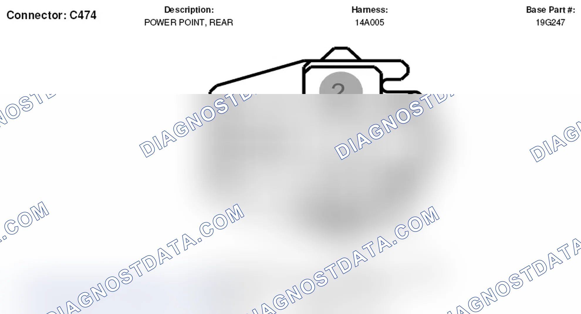 Scheme 134: Rear Power Point Connector End View (C474)