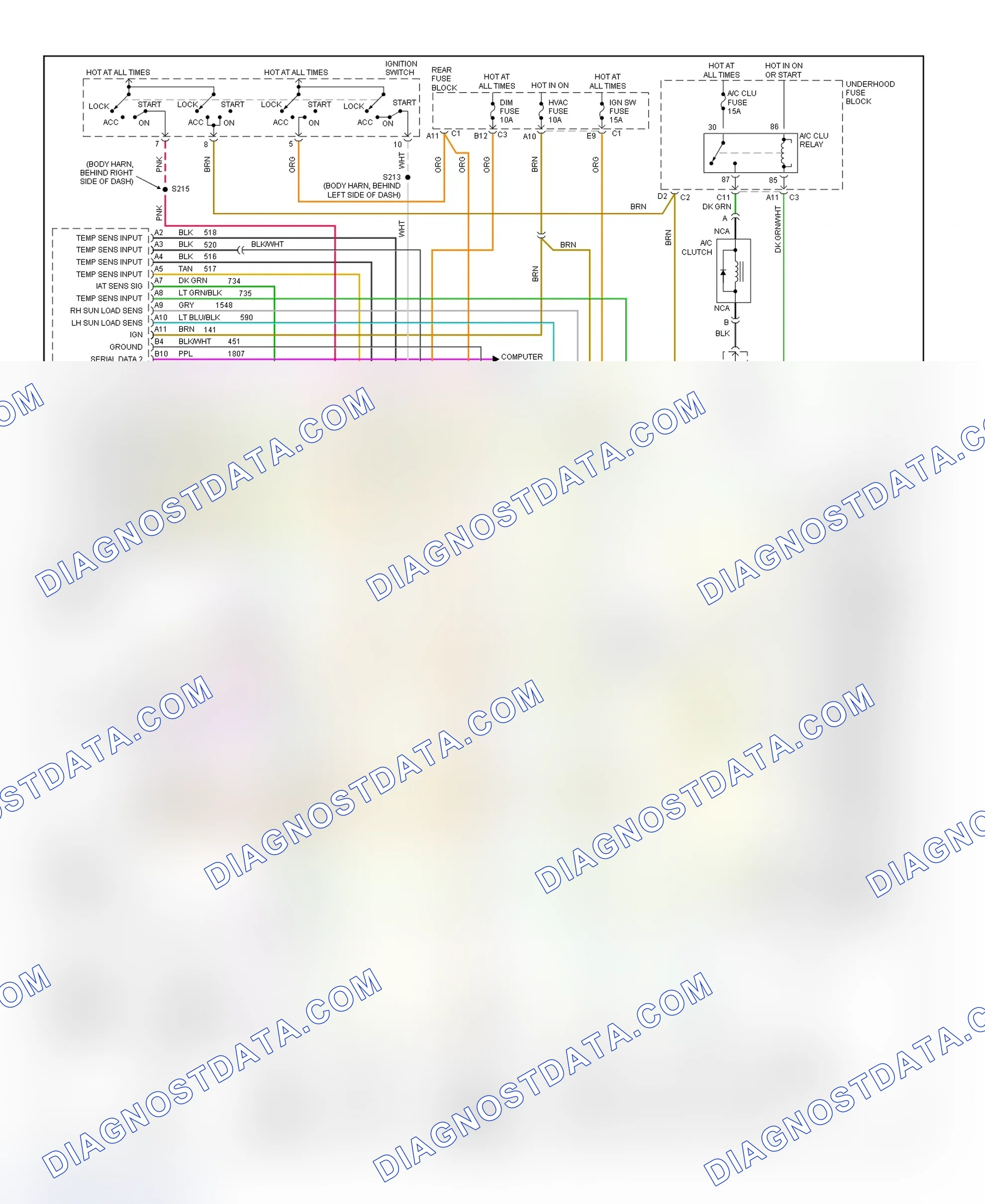 Scheme 9: Automatic A/C-Heater System Wiring Diagram (DeVille - 1 Of 2)