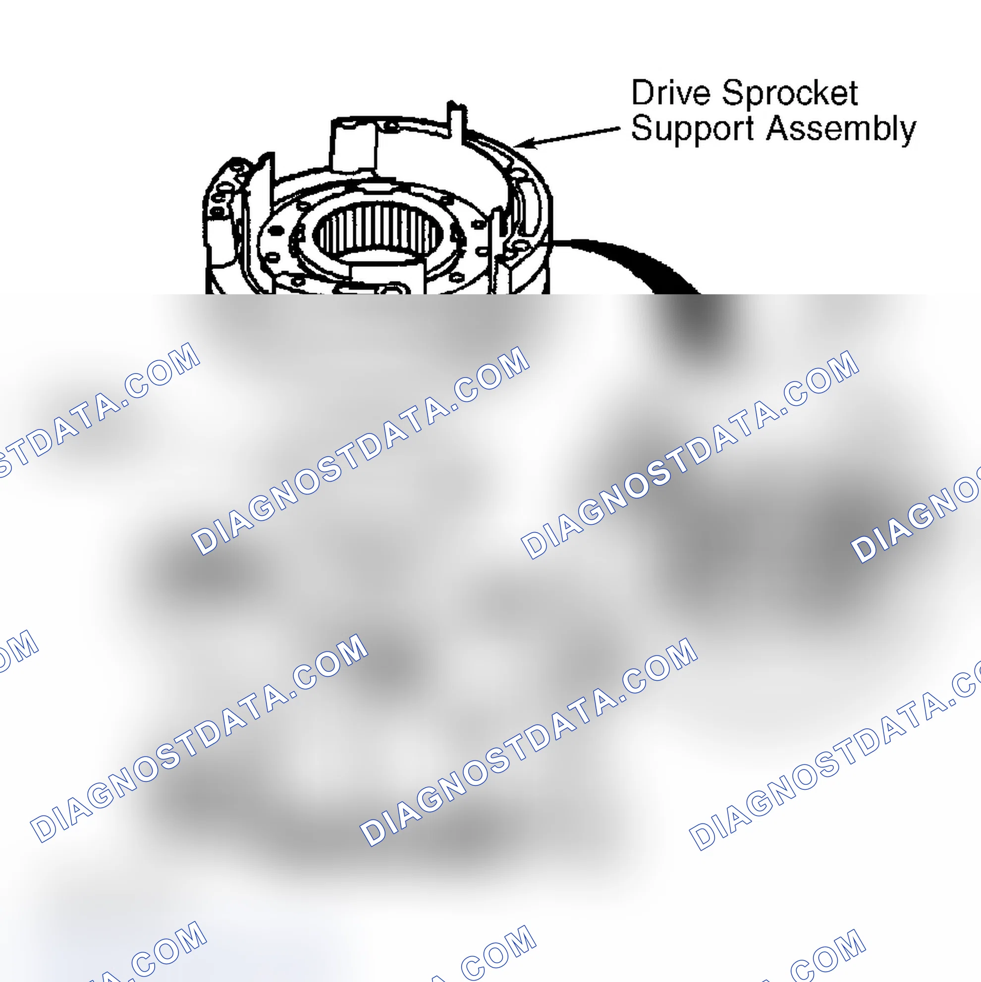 Scheme 71: DRIVEN SPROCKET SUPPORT ASSEMBLY
