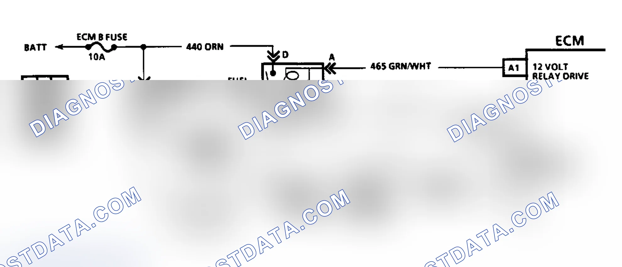 Scheme 97: CODE 54, FUEL PUMP CIRCUIT
