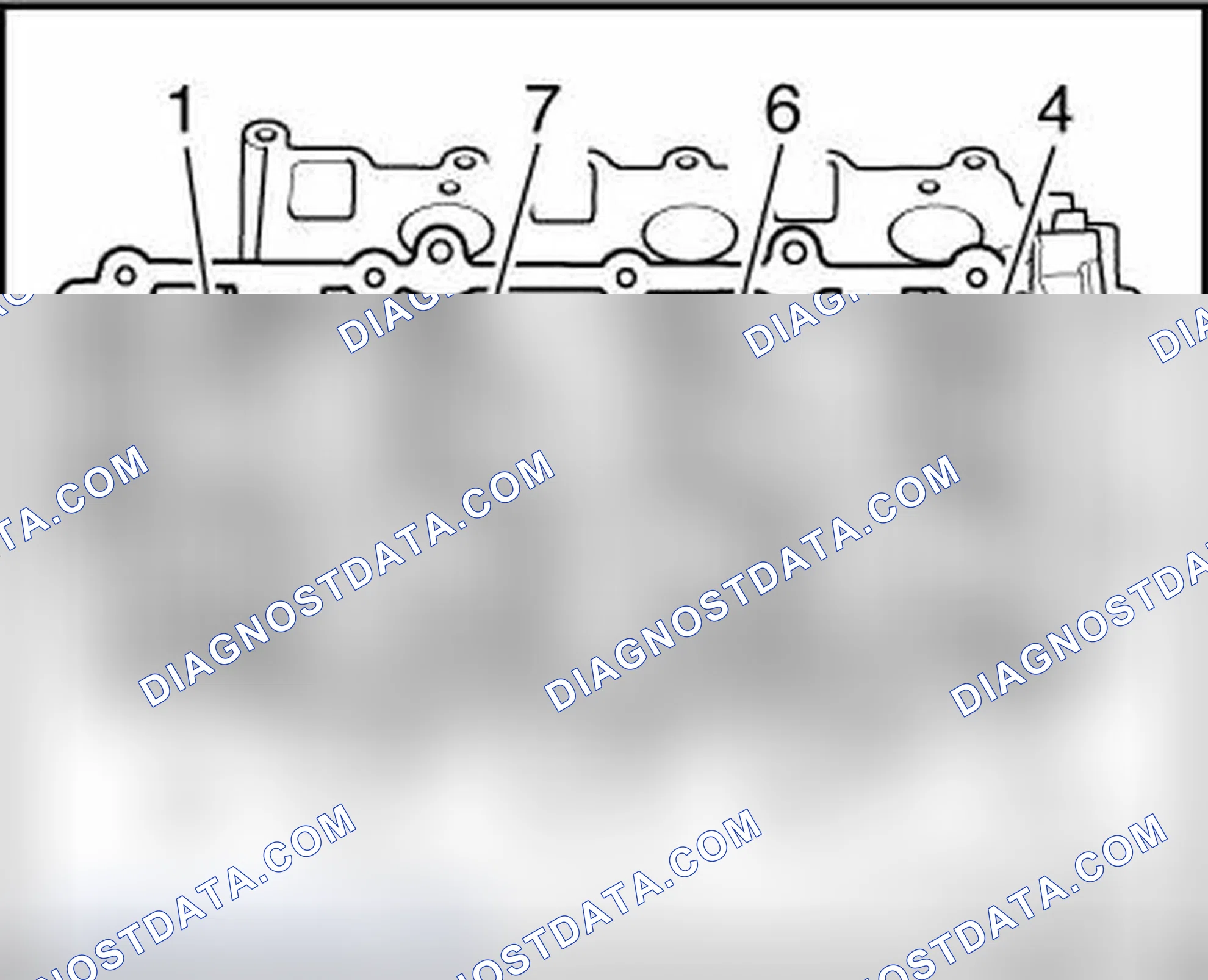 Scheme 533: LOOSEN THE CYLINDER HEAD BOLTS IN THE FOLLOWING SEQUENCE -1 THROUGH 8