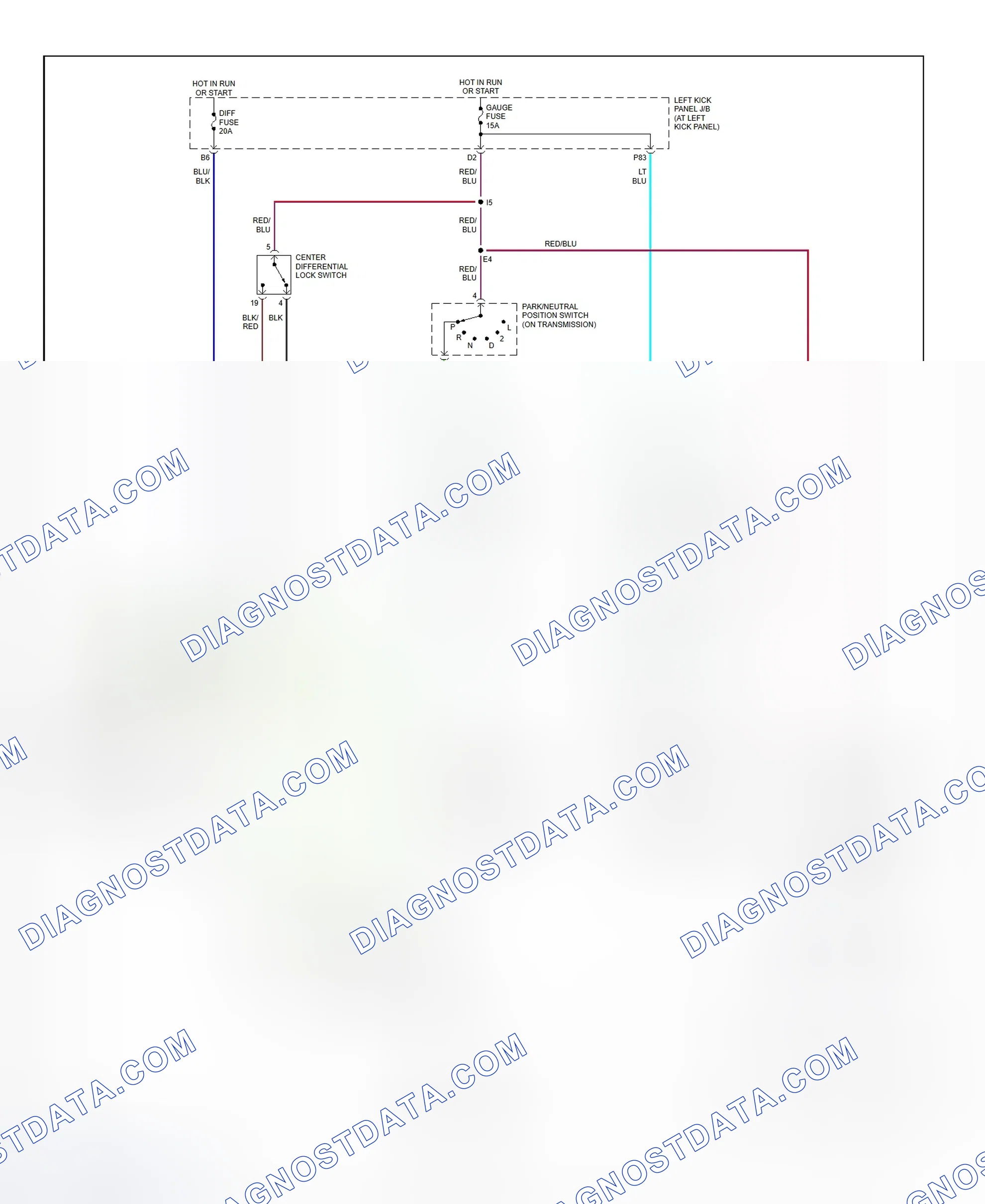 Scheme 54: Center & Rear Differential Lock System Wiring Diagram (2000 Lexus LX470)