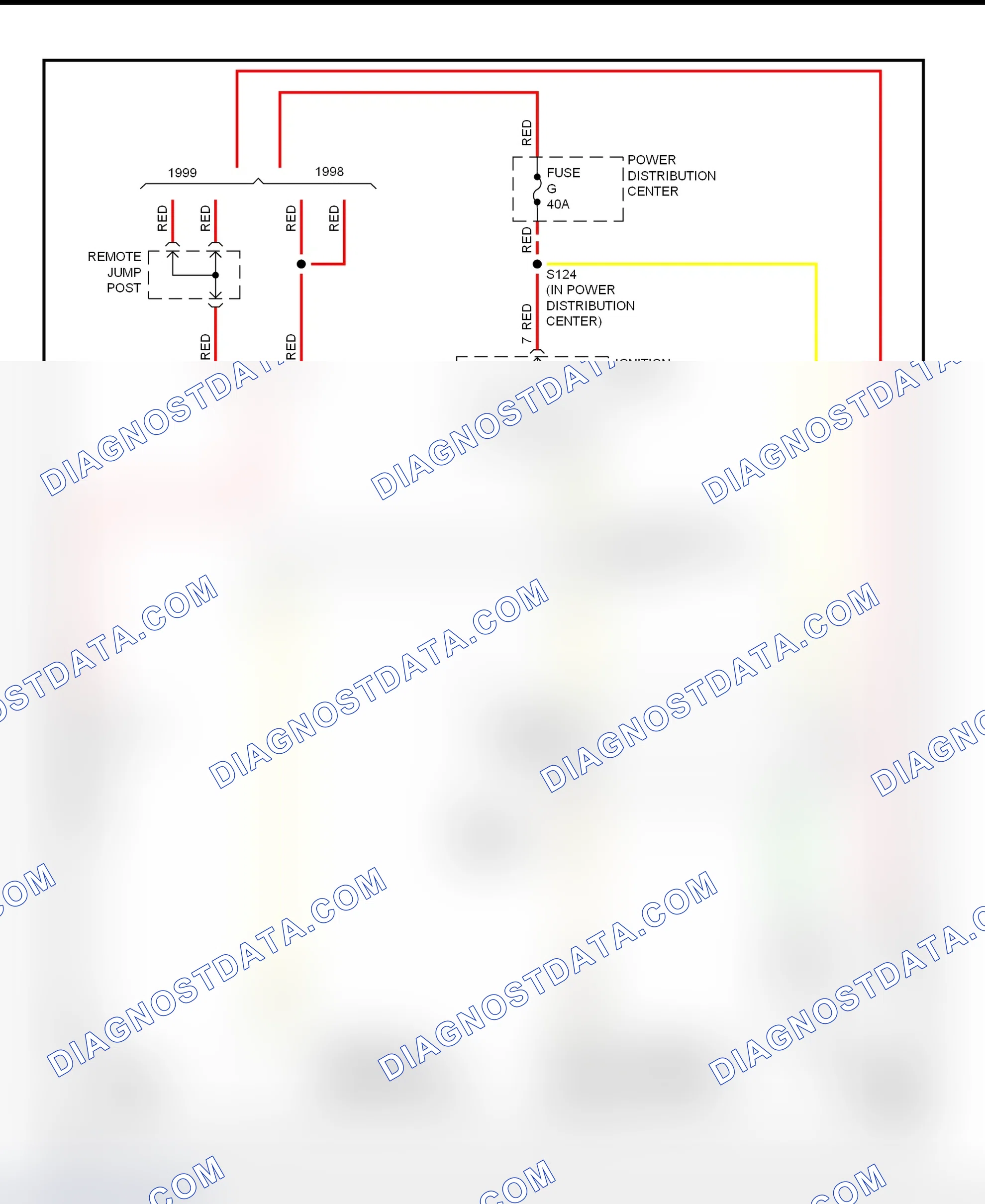 Fig. 6: Starting System Wiring Diagram (Concorde, Intrepid, LHS & 300M)