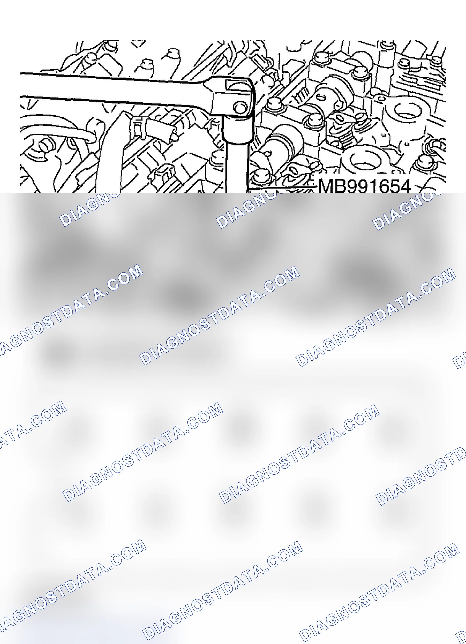 Scheme 864: << A >> CYLINDER HEAD BOLTS REMOVAL