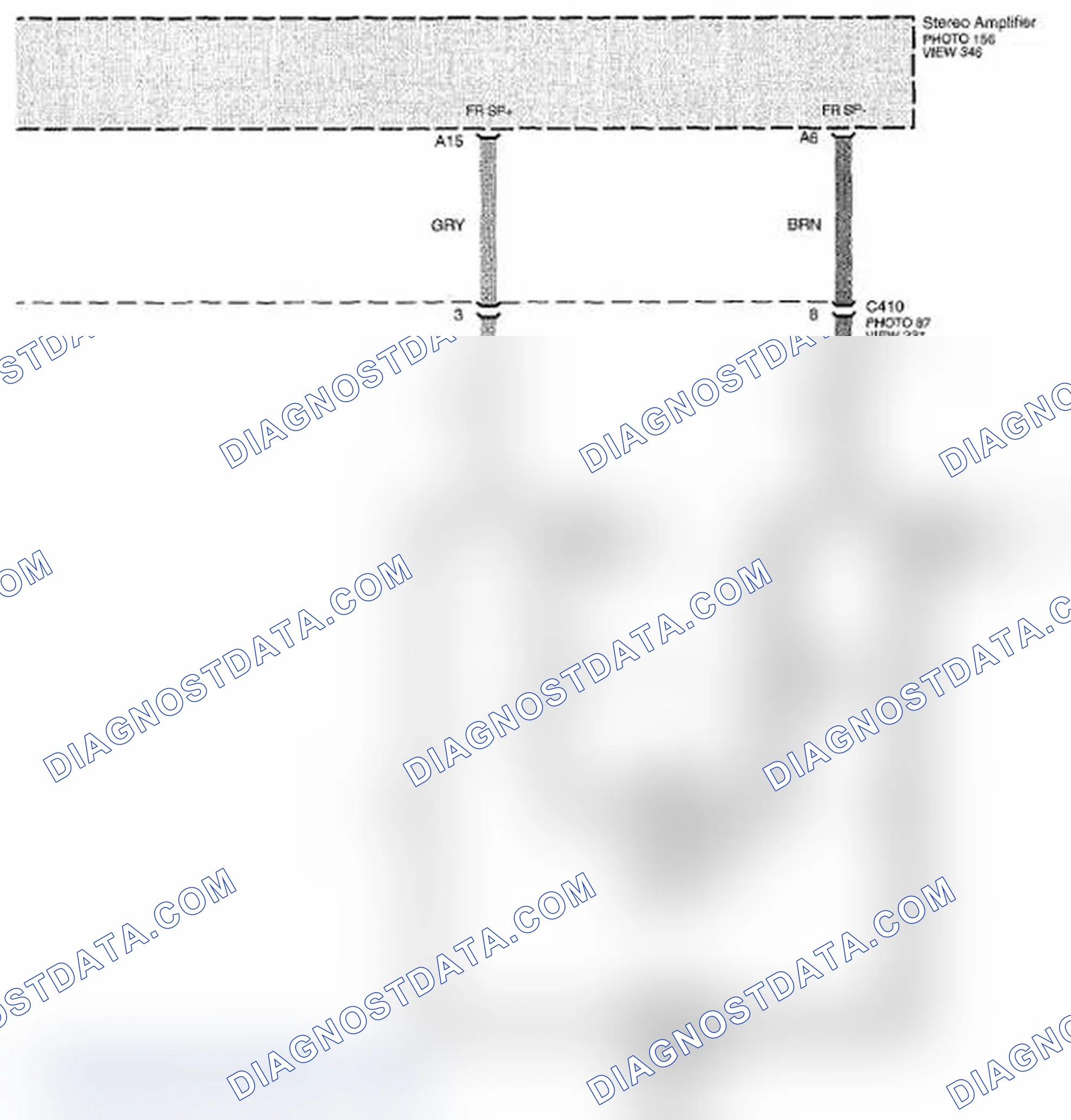 Scheme 436: Audio System Circuit Diagram - Without Navigation (Page 150-15)