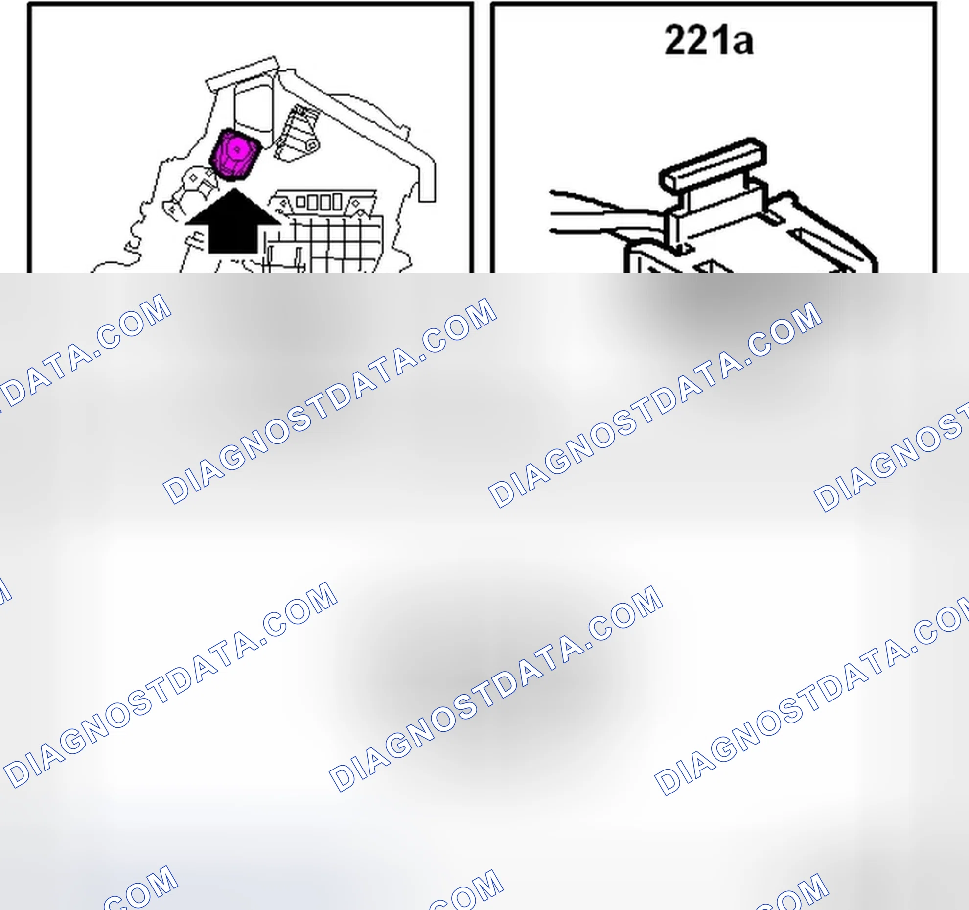 Scheme 321: Motor, Air Distribution Damper, Defroster/Panel/Floor (221a)