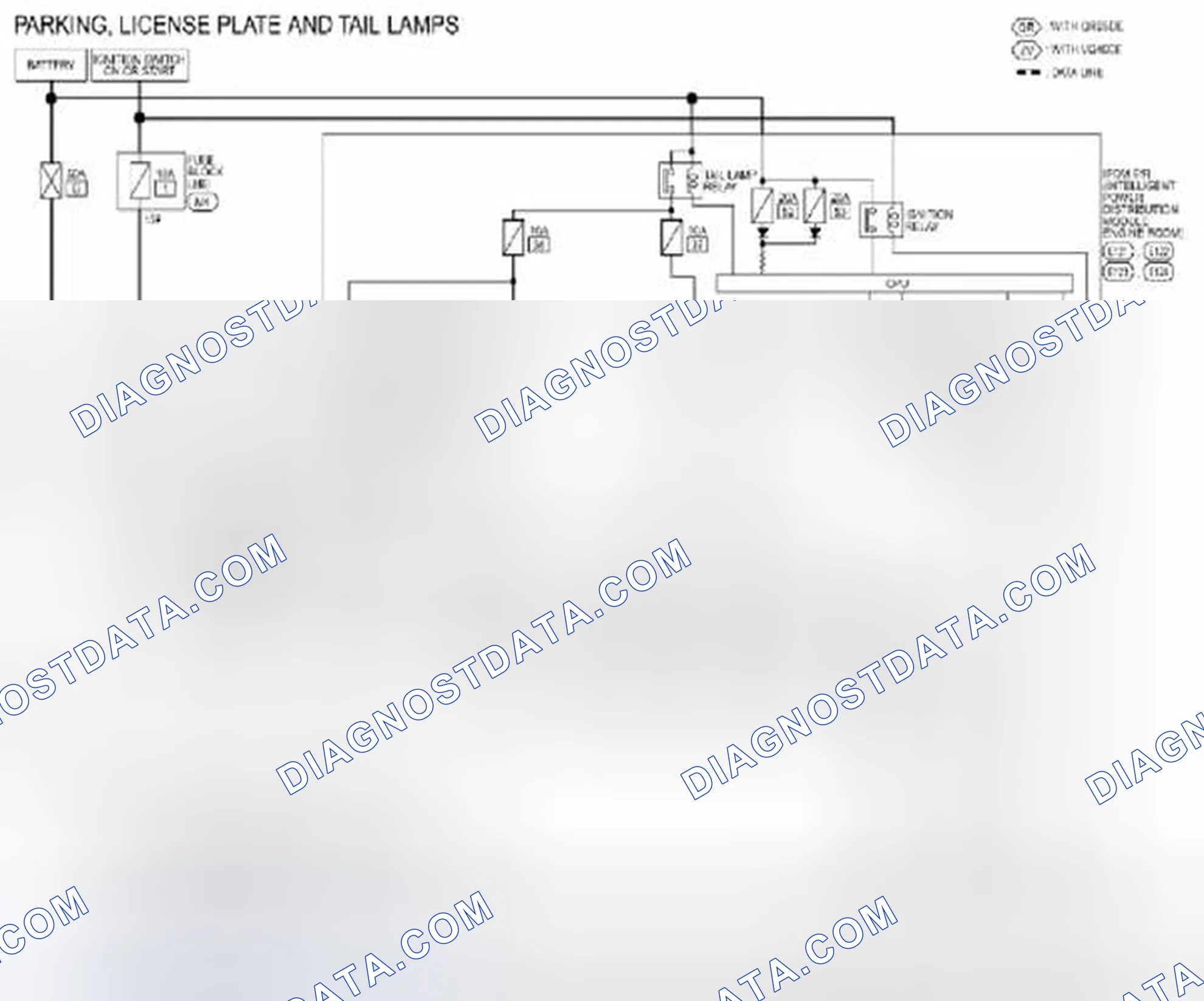 Scheme 324: Parking, License Plate and Tail Lamps System: Wiring Diagram