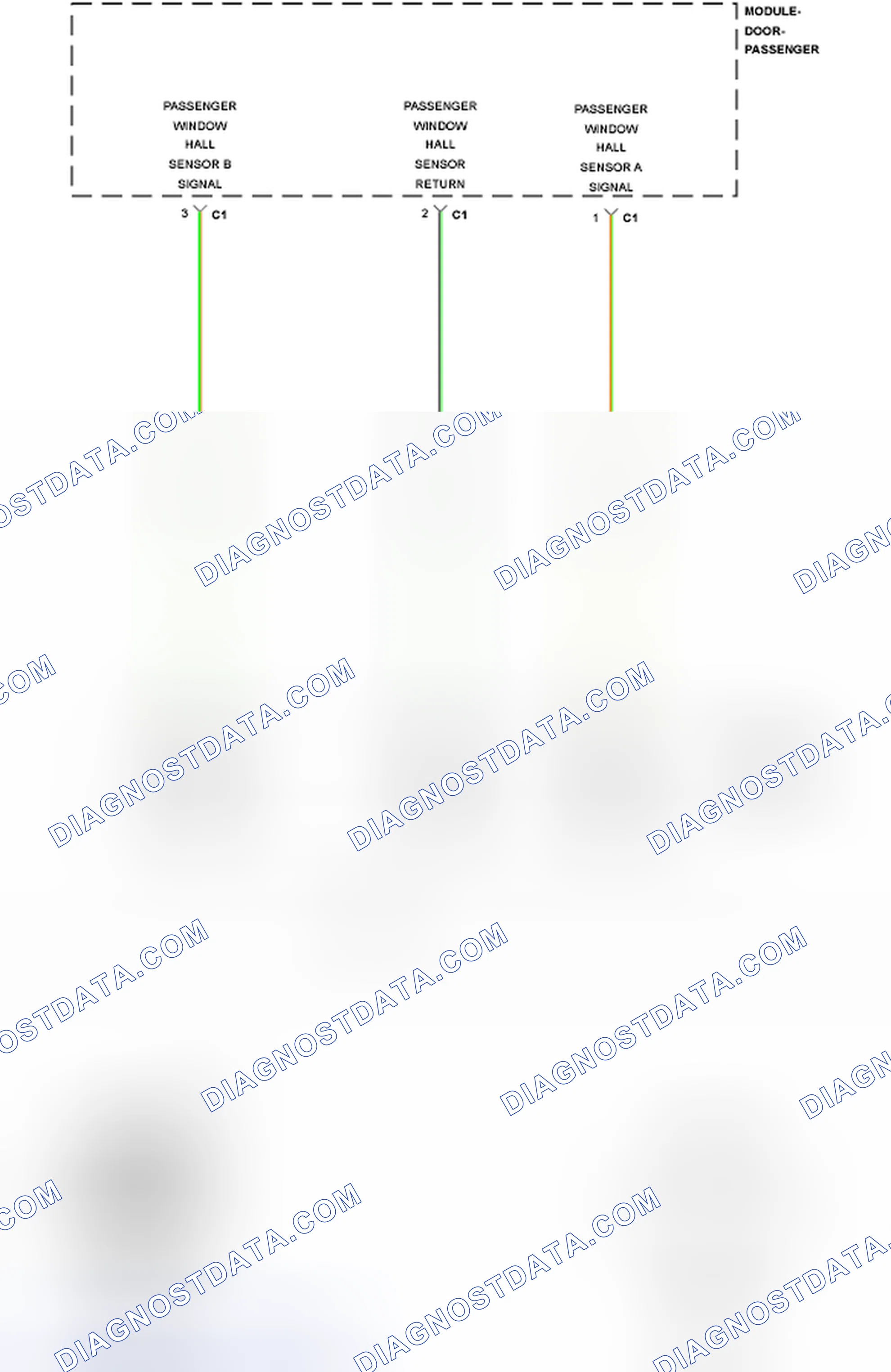 Scheme 342: B1865-PASSENGER WINDOW POSITION SENSOR CIRCUIT PERFORMANCE