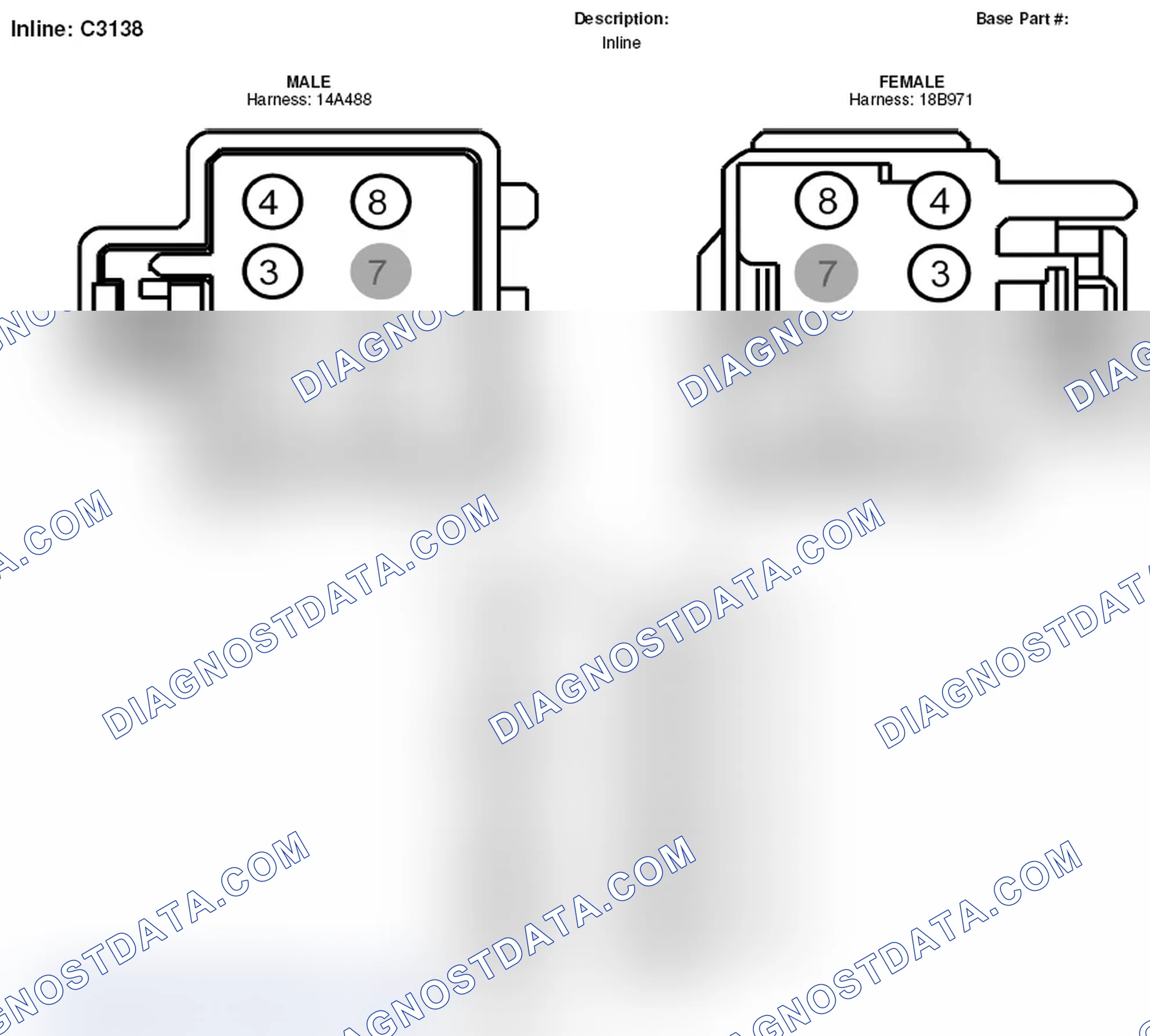 Scheme 347: Inline Connector End View (C3138)