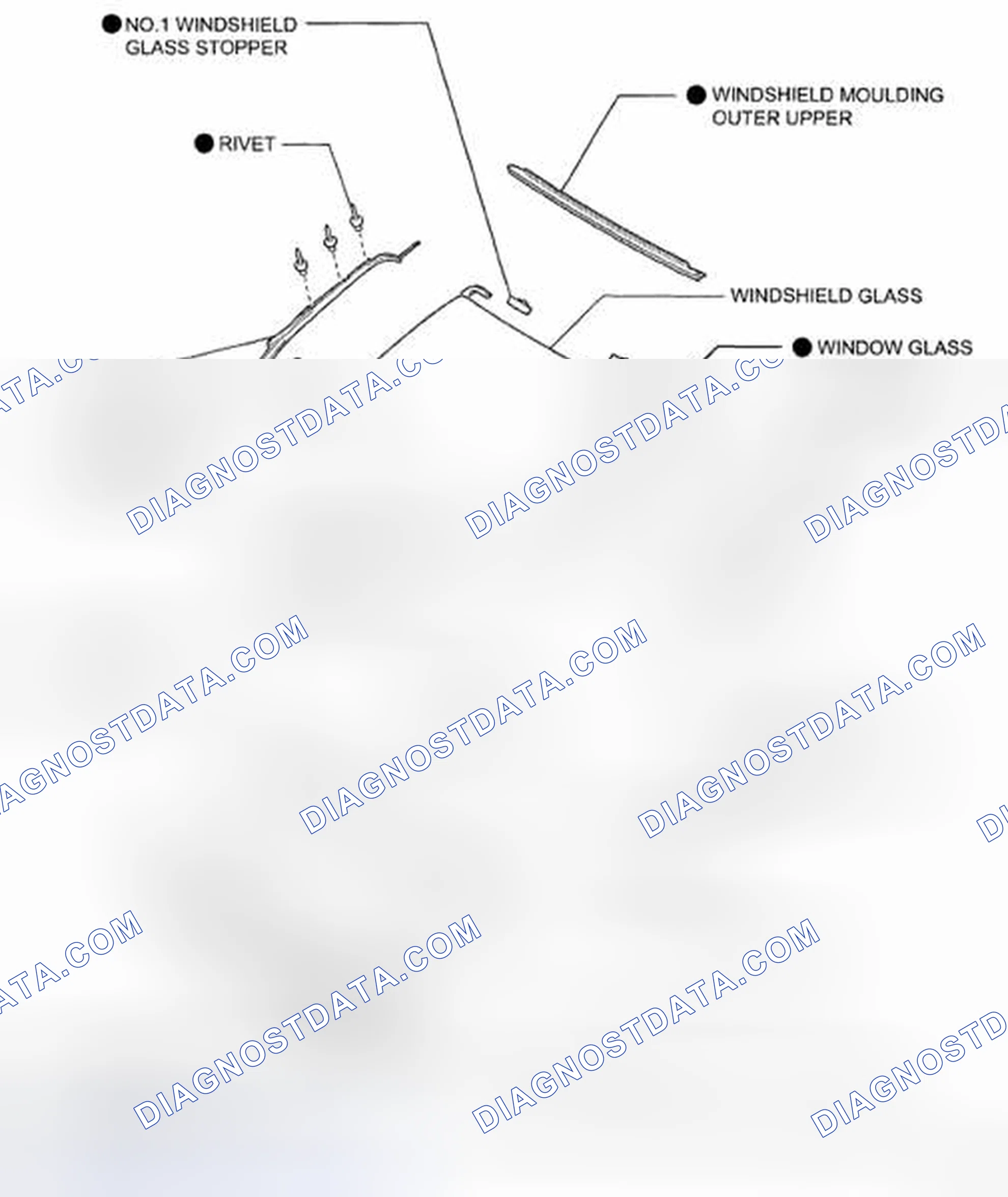 Scheme 36: Identifying Windshield Glass Components With Torque Specifications (1 Of 3)