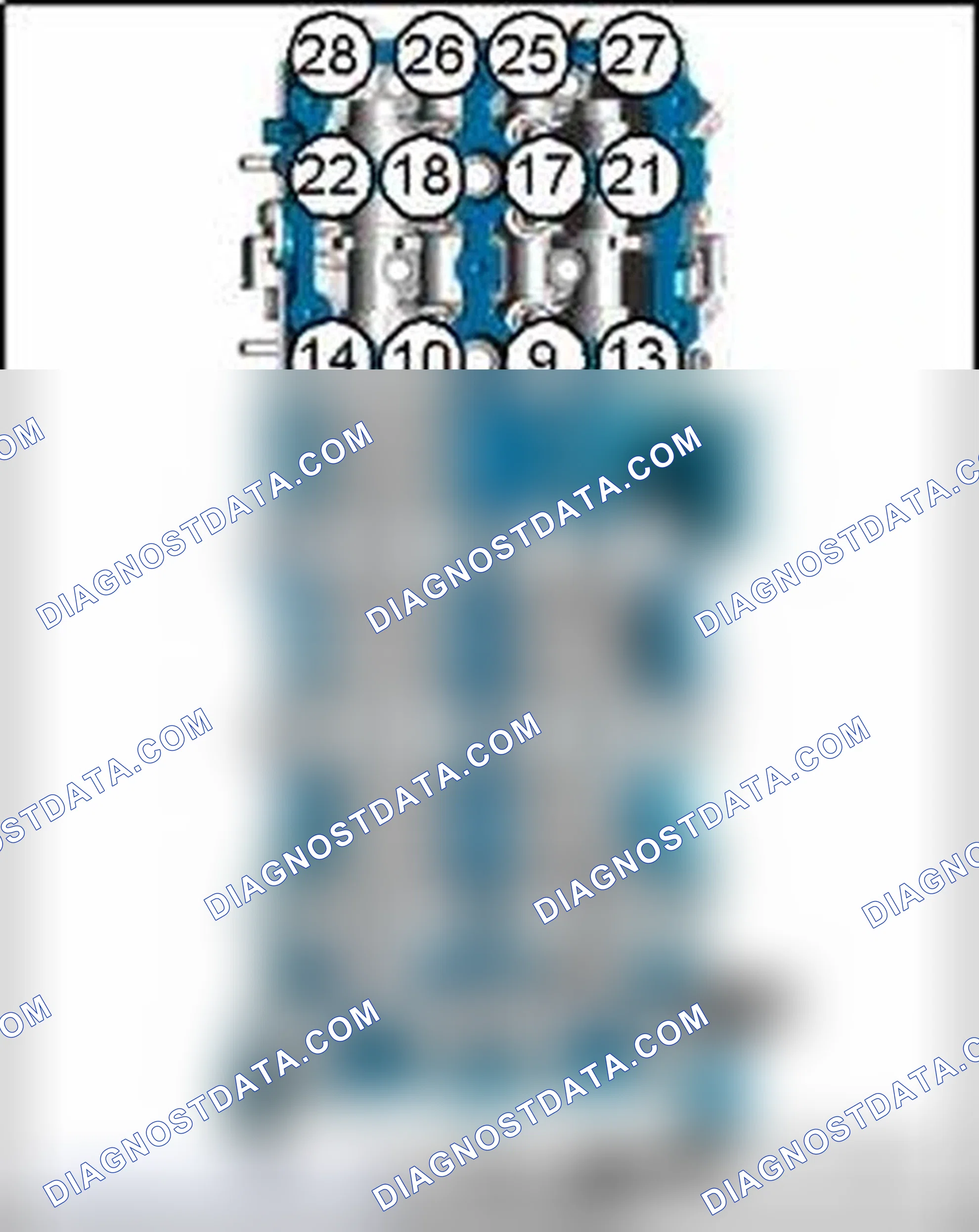 Scheme 240: Camshaft guide frame, tightening sequence
