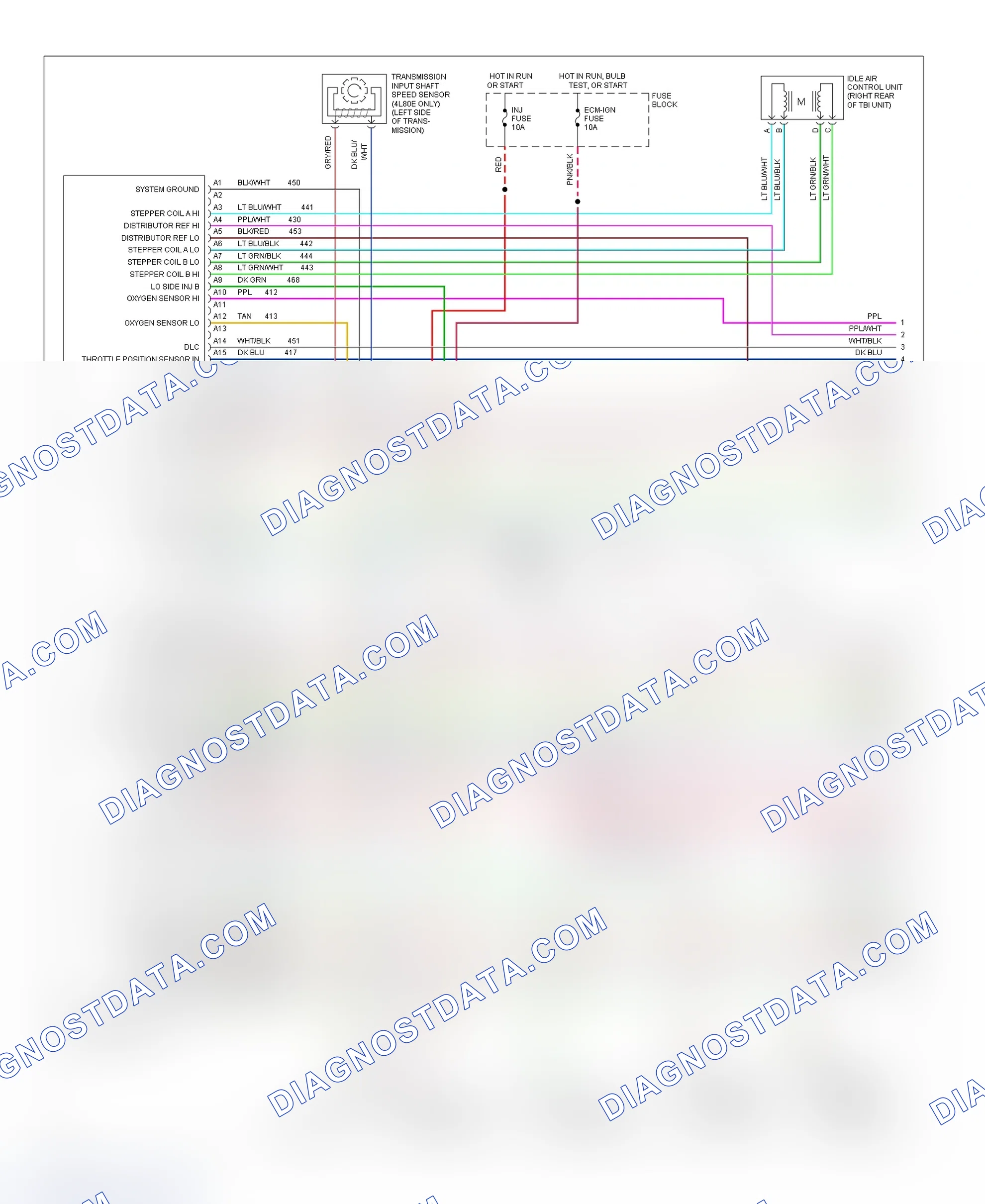 Scheme 118: Wiring Diagram (Blazer, Pickup, Sierra, Suburban & Yukon - 4.3L, 5.0L & 5.7L With A/T - 1 Of 3)