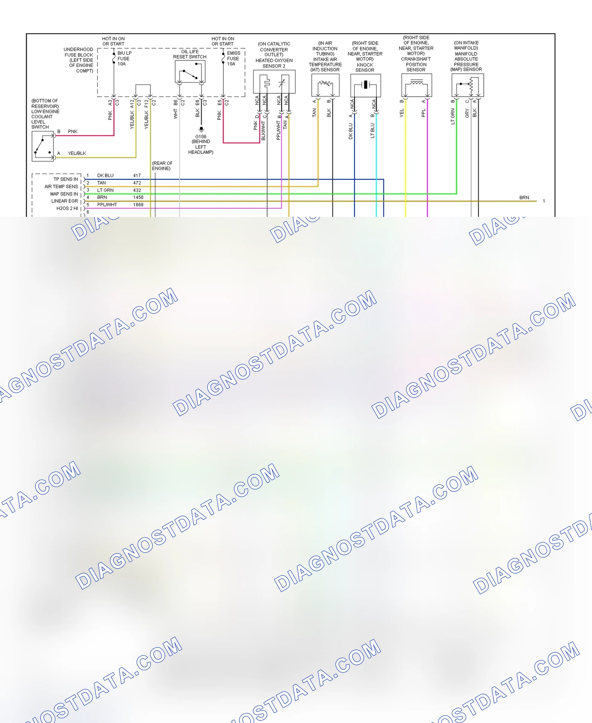 Scheme 166: PCM Wiring Diagram (Saturn SC1, SC2, SL, SL1, SL2 & SW2 - 1.9L - 1 Of 3)