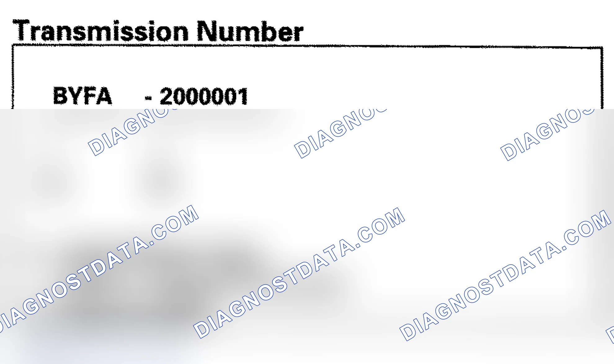 Scheme 13: Identifying Transmission Number- '09 Model