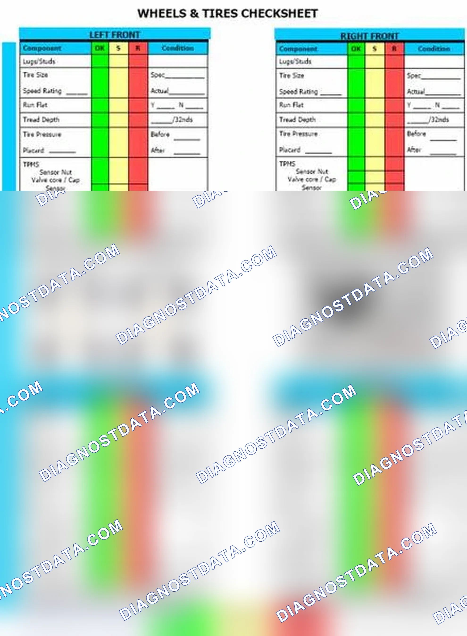 Scheme 35: Wheels & Tires Checksheet (2 Of 2)