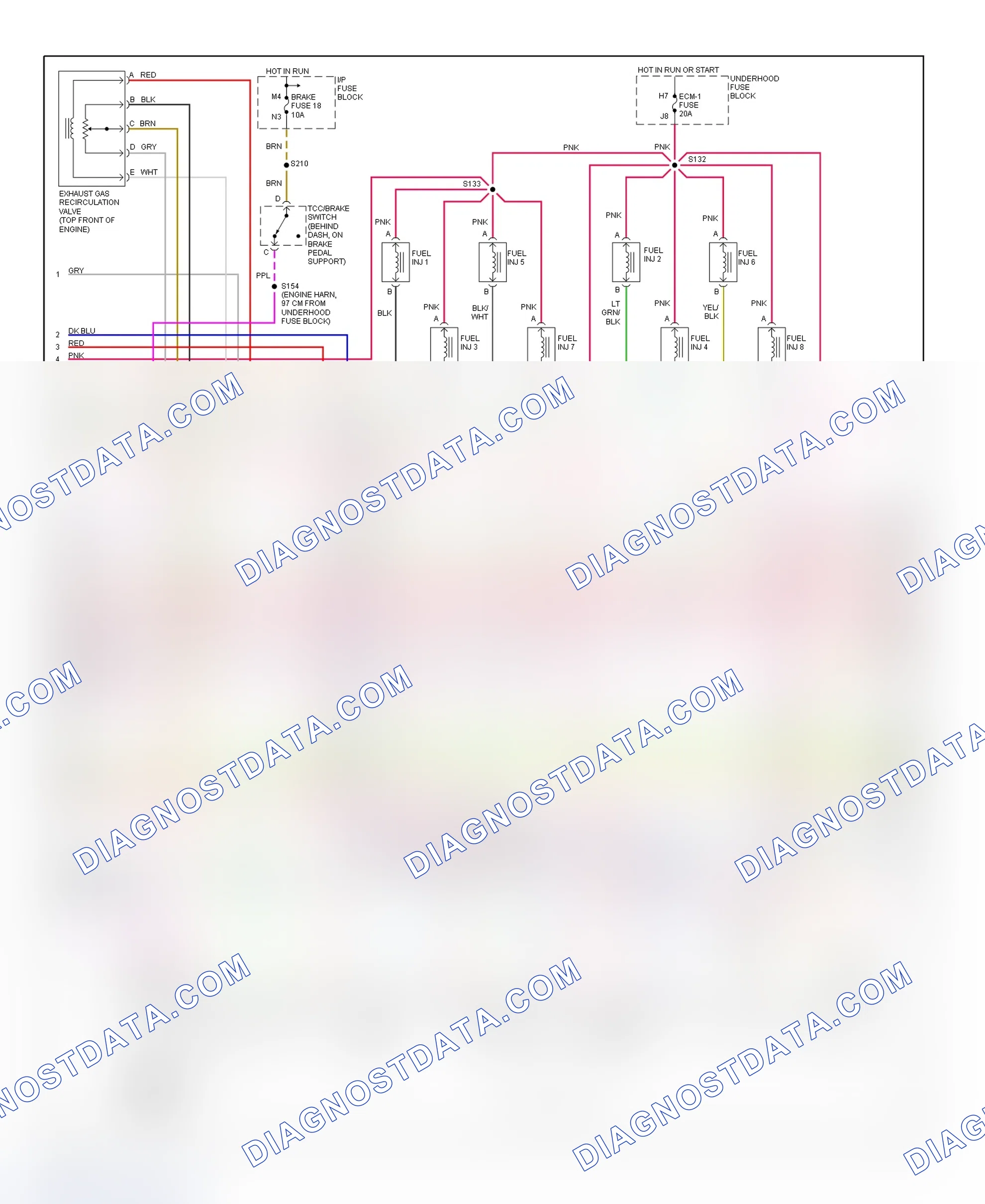 Scheme 124: PCM Wiring Diagram (Chevy Express & Savana - 5.0L & 5.7L Gasoline - 2 Of 4)