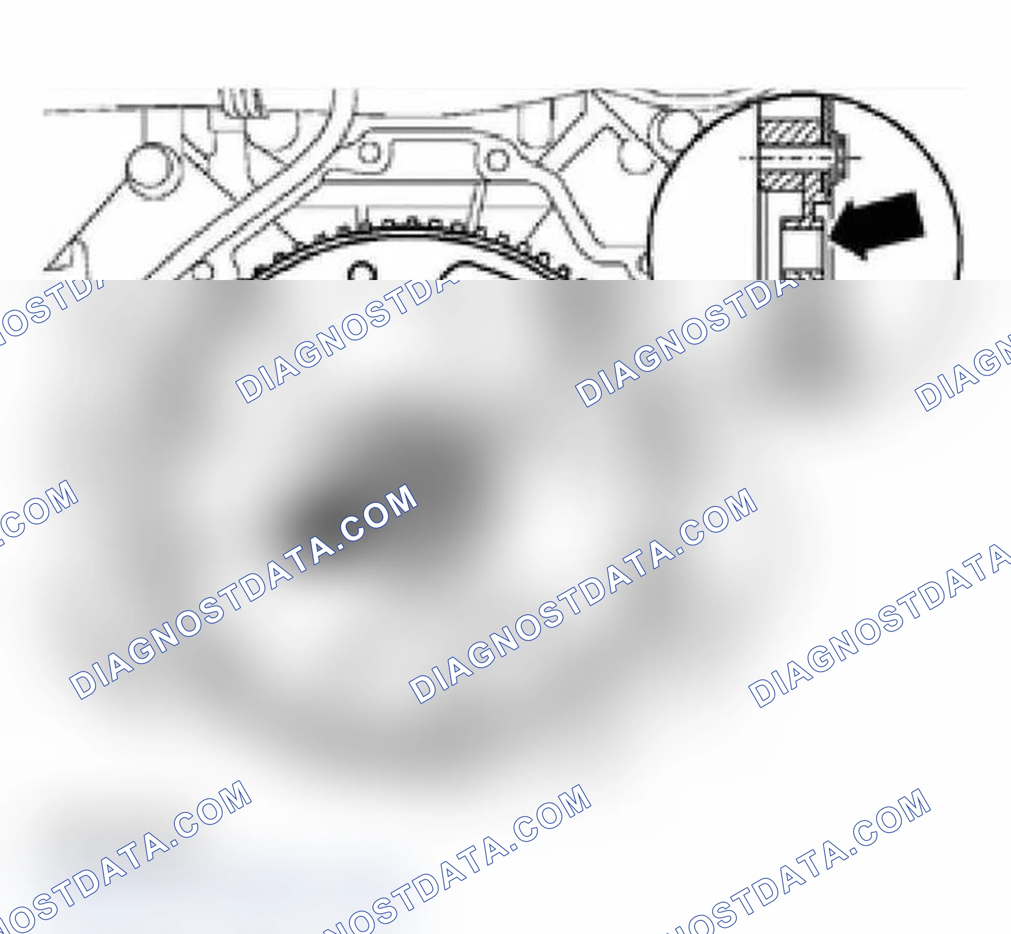 Scheme 338: Centering bushing of drive plate for automatic transmission 01V