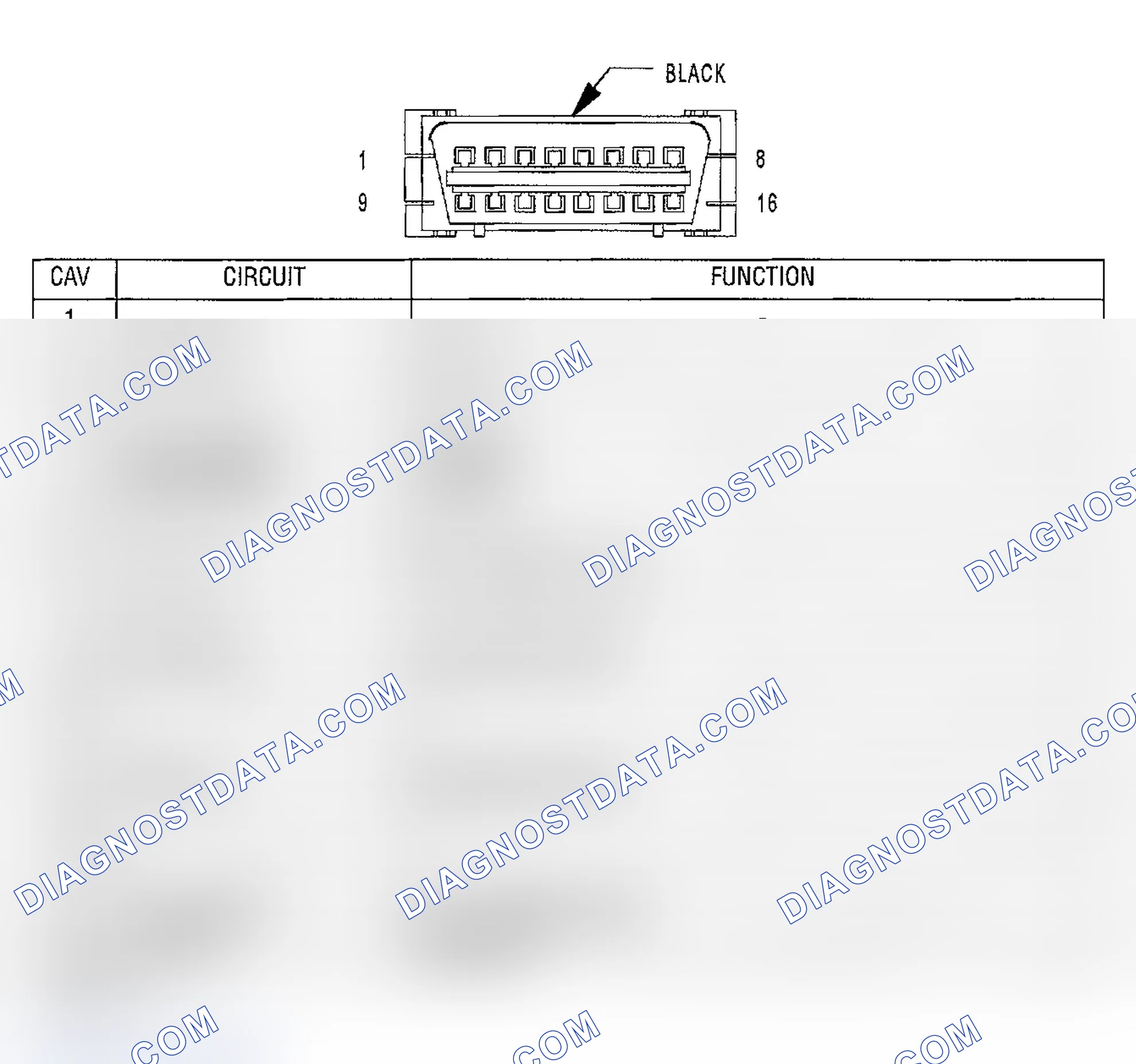 Scheme 764: DATA LINK CONNECTOR CONNECTOR END VIEW