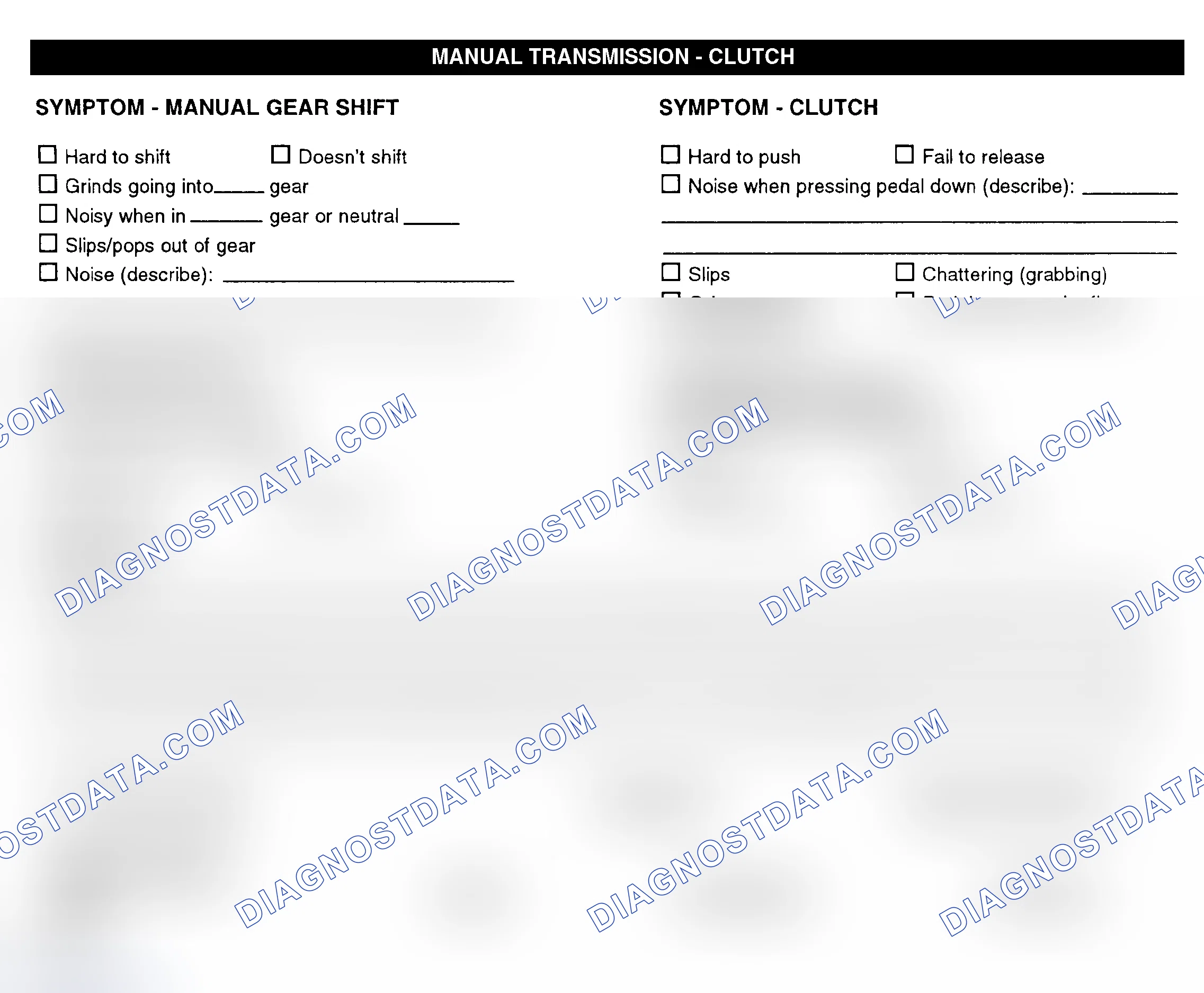 Scheme 10: Manual Transmission & Clutch