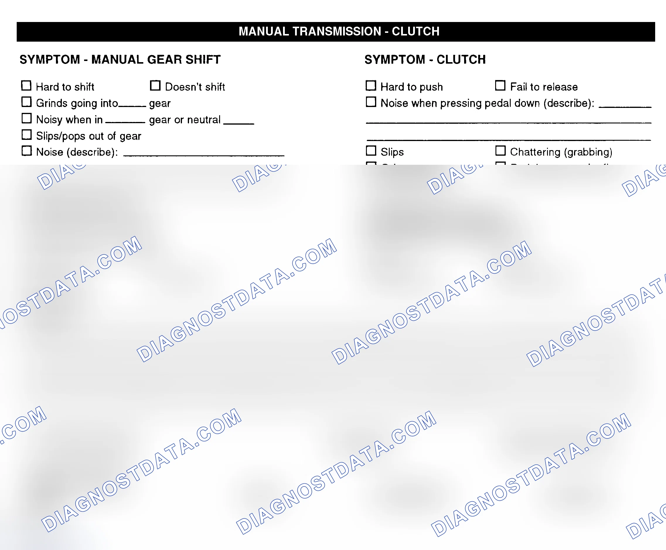 Scheme 10: Manual Transmission & Clutch