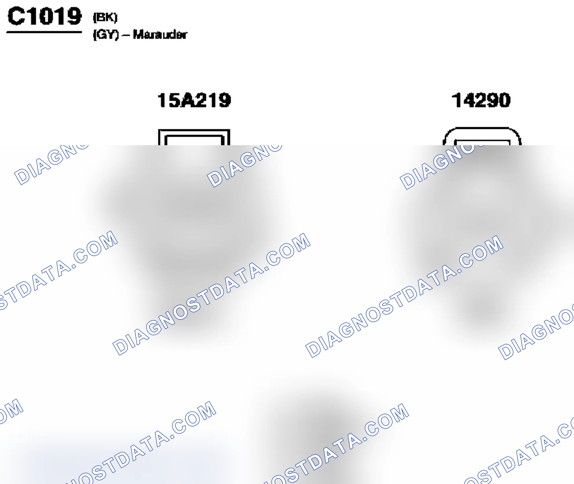 Scheme 238: Identifying Connectors C1019 & C1021