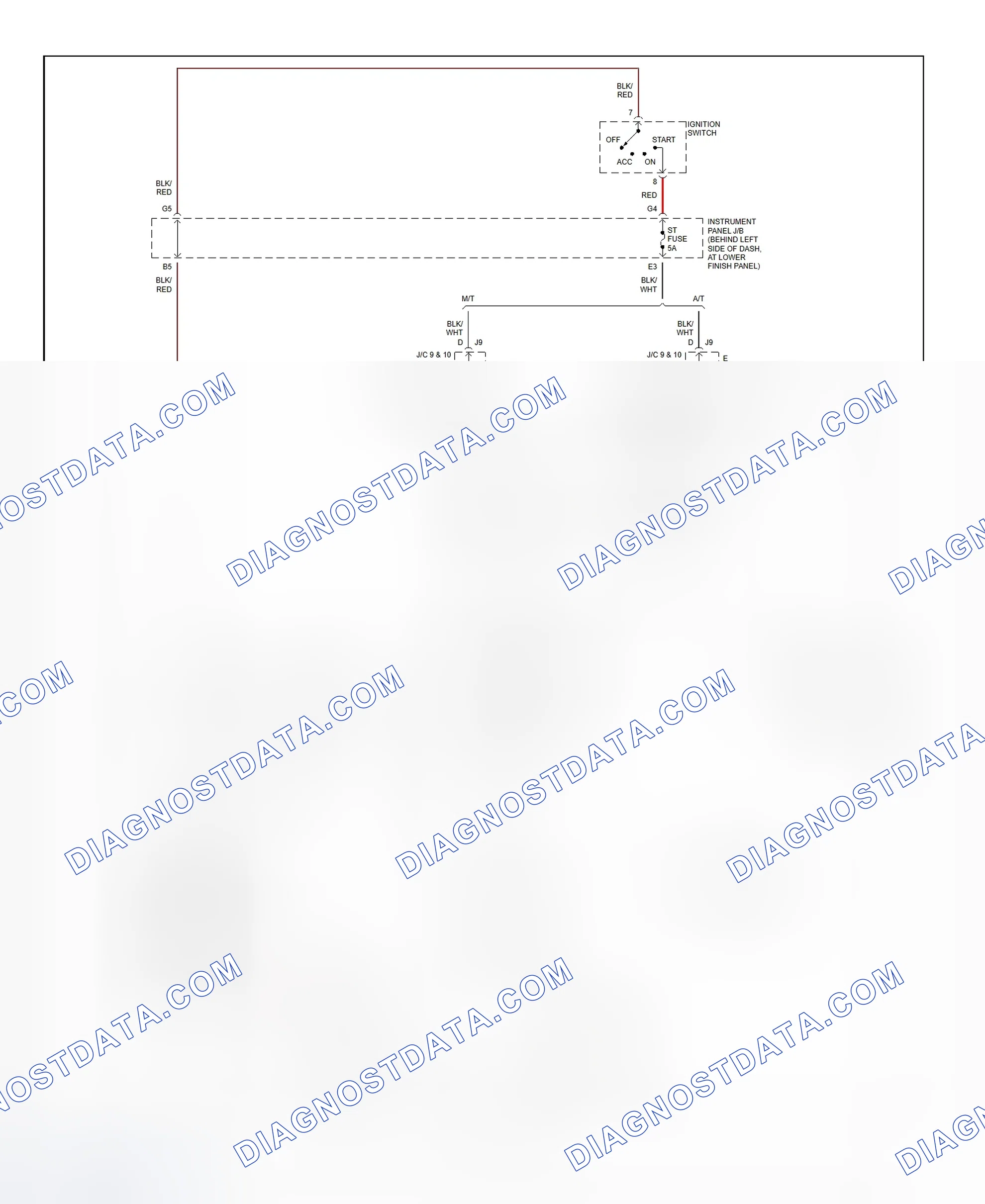 Fig. 26: Starting System Wiring Diagram (Corolla)