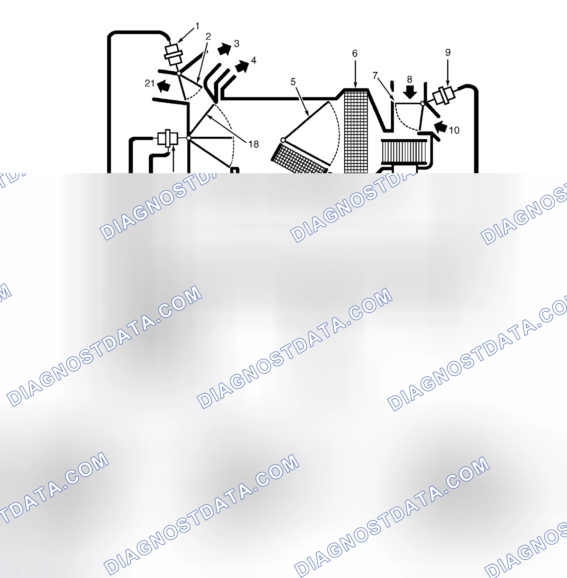 Scheme 21: Automatic A/C-Heater System Vacuum Diagram (Expedition & Navigator)