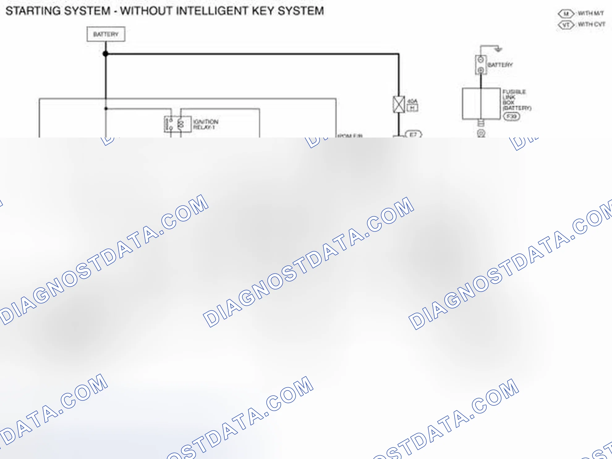 Scheme 13: Wiring Diagram - Without Intelligent Key System