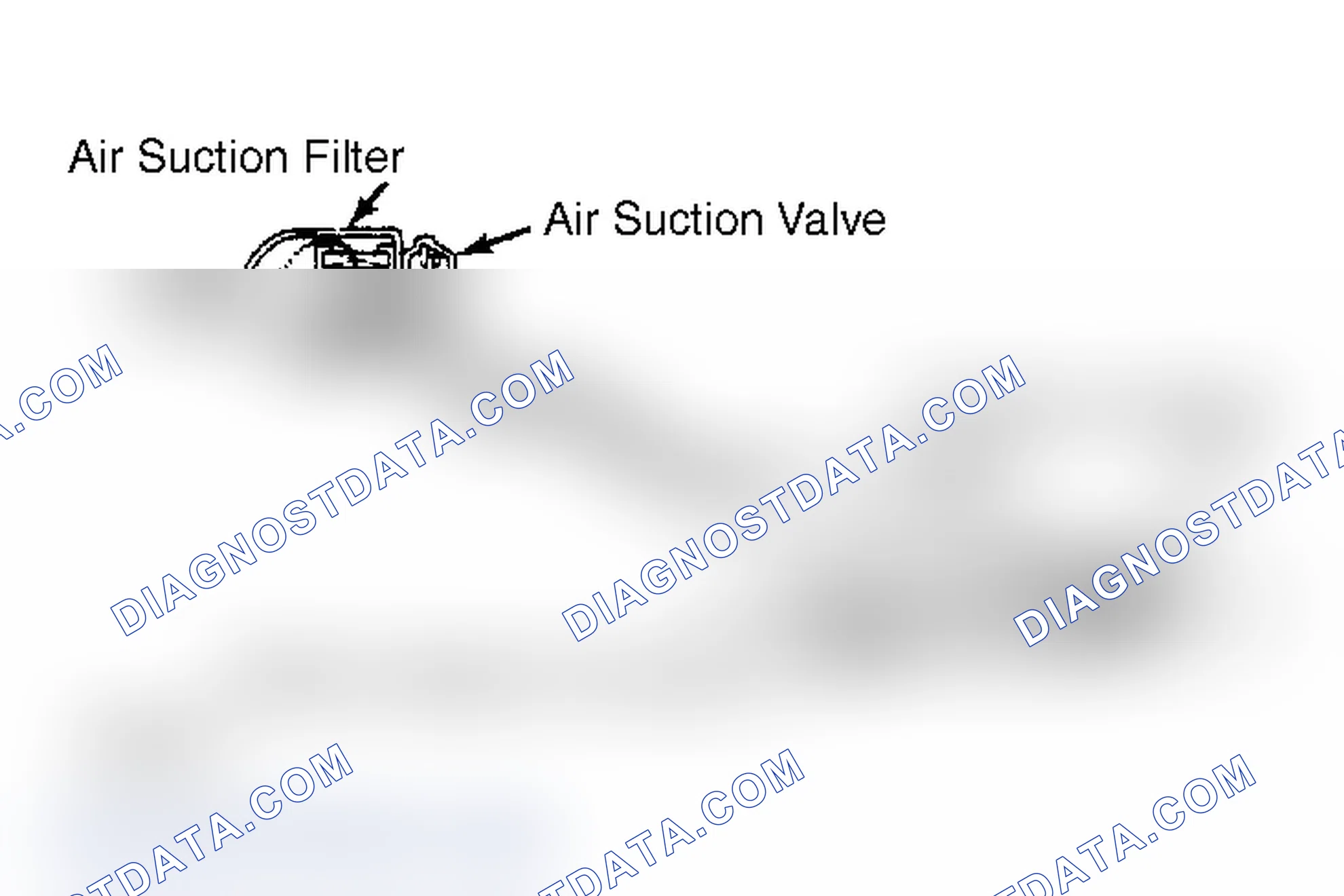 Fig. 1: Air Suction System (Federal Tercel W/ Manual Transmission Shown)
