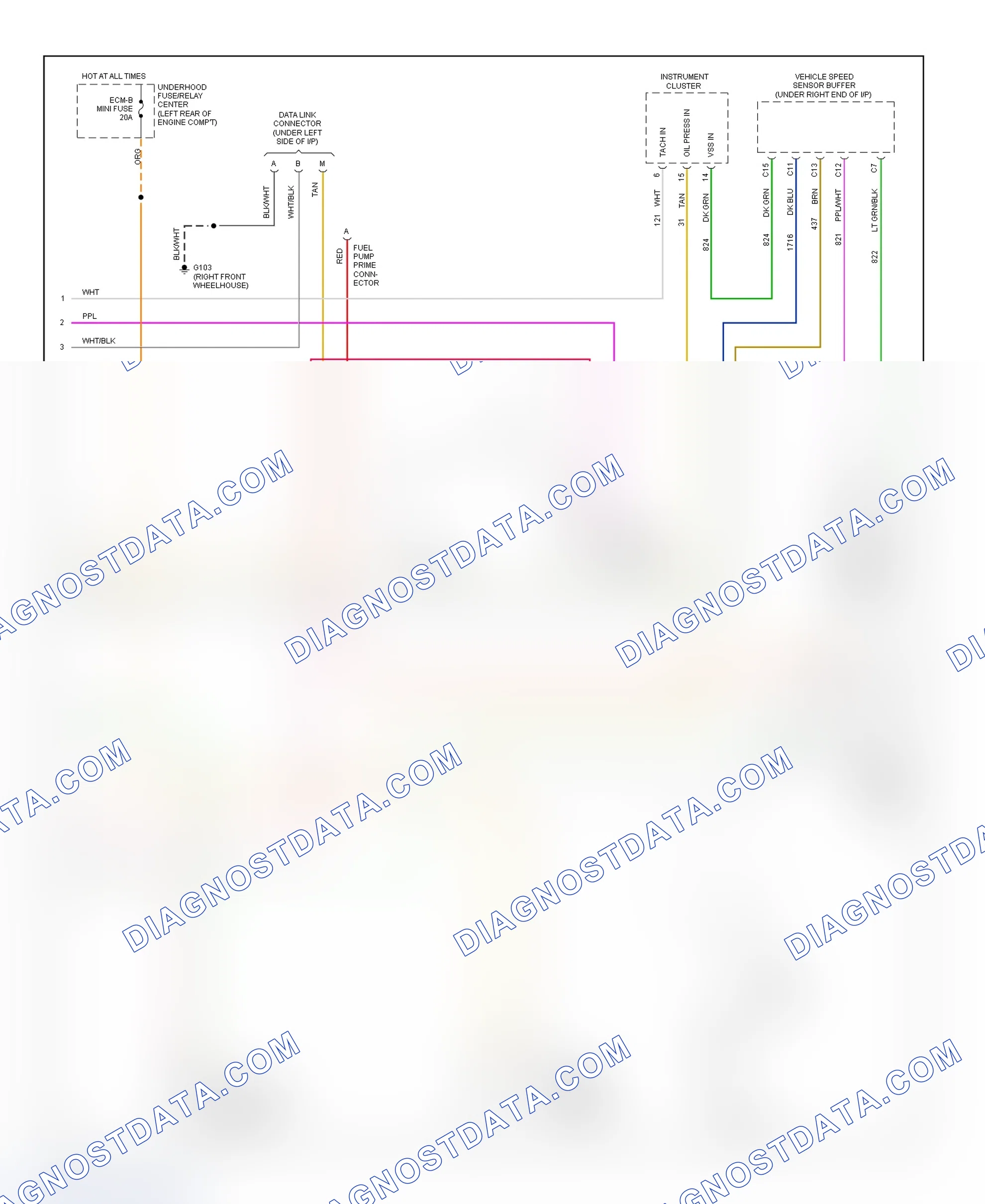 Scheme 305: Wiring Diagram ("C" & "K" Series Pickup & Sierra - 4.3L With M/T - 3 Of 3)