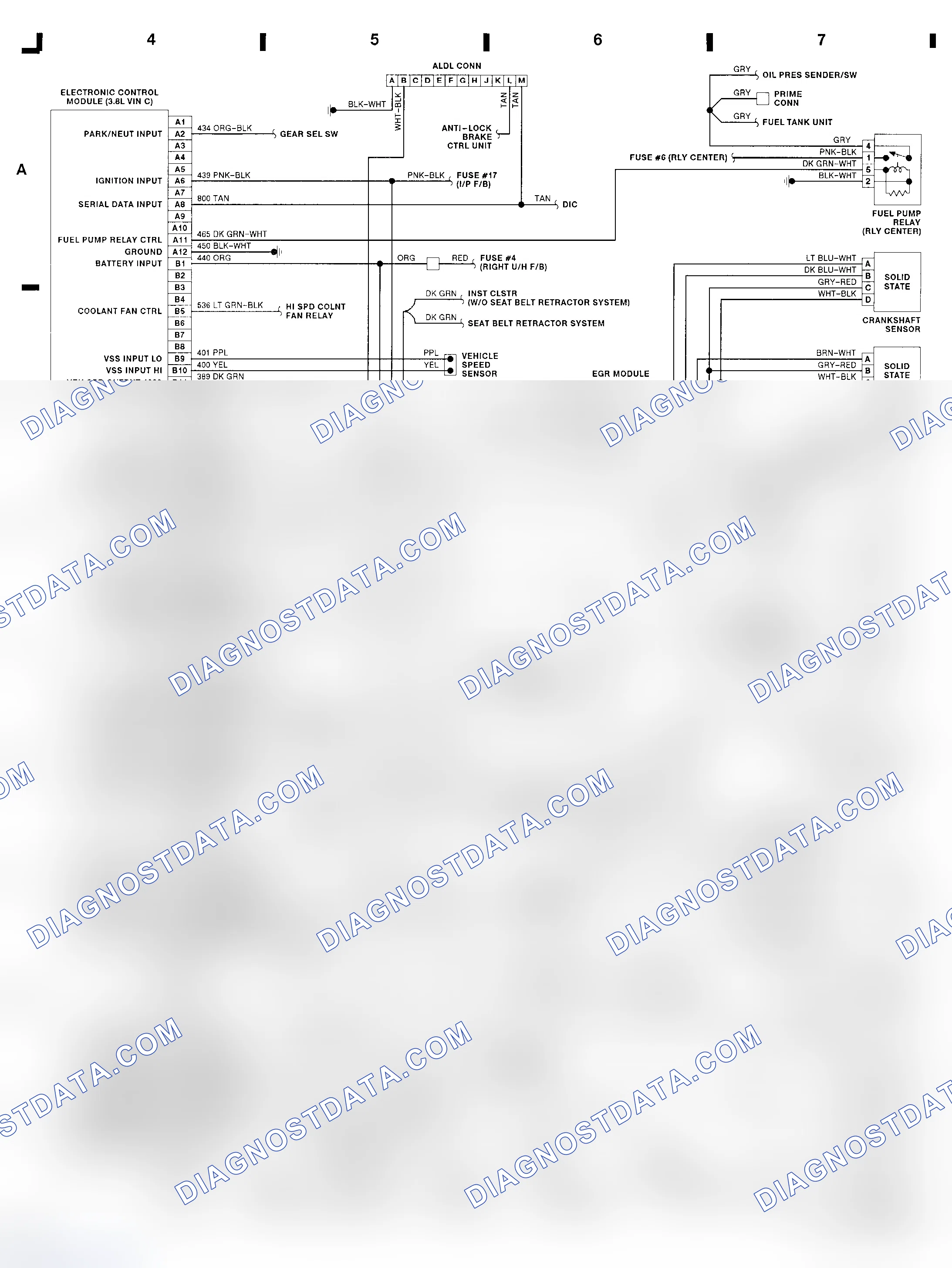 Scheme 26: 3.8L (VIN C) ECM Wiring Diagram (Eighty-Eight)