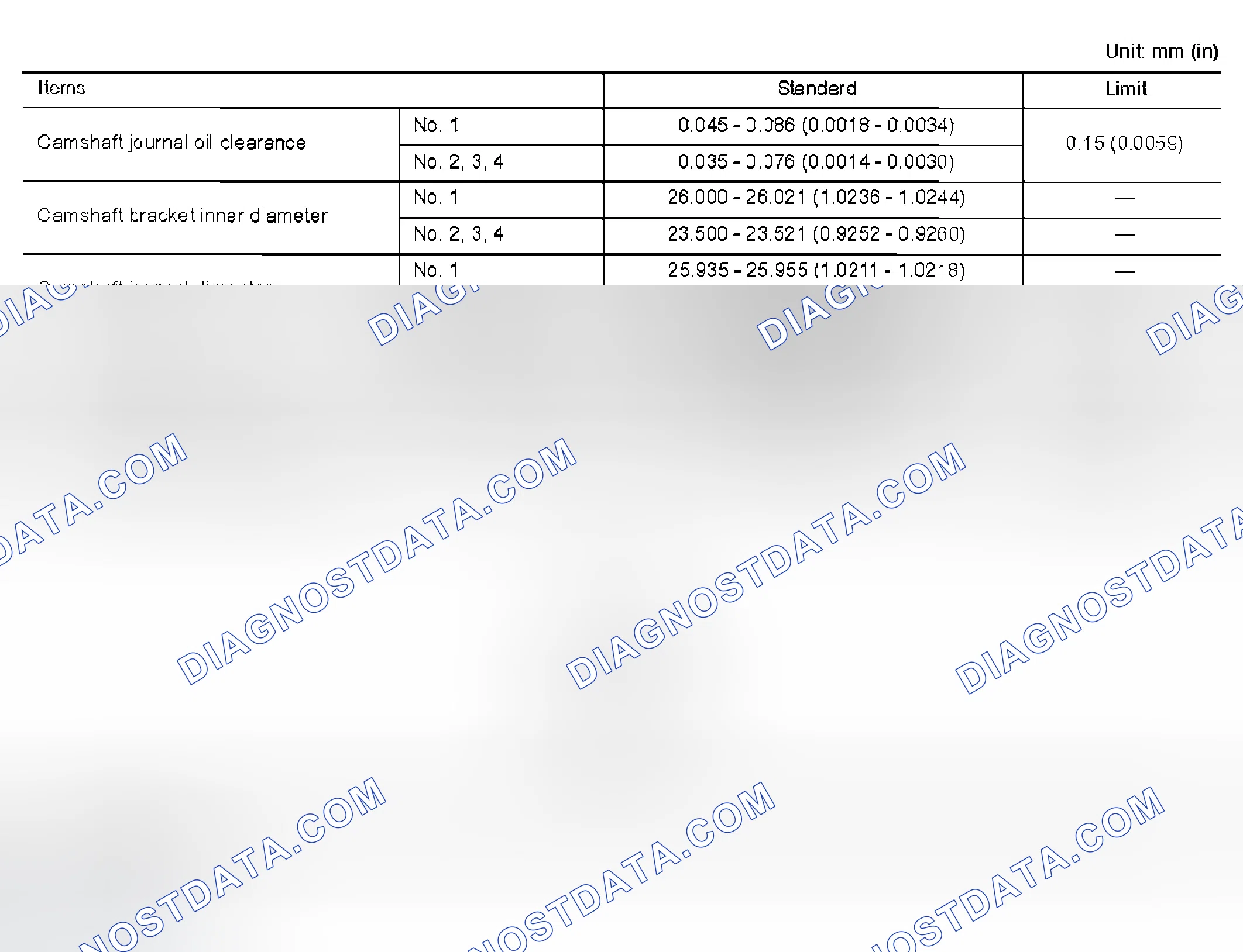 Scheme 340: CAMSHAFT AND CAMSHAFT BEARING