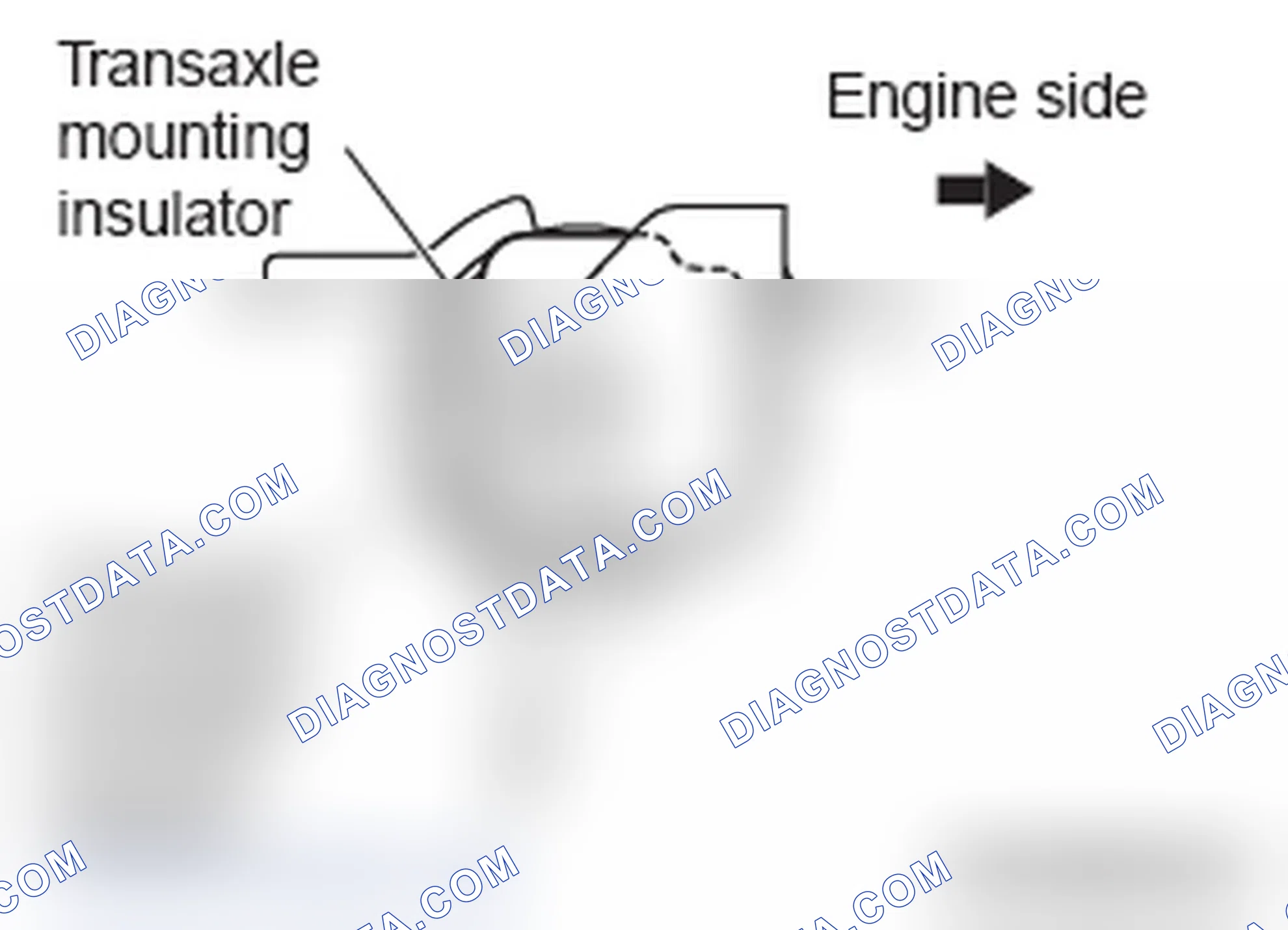 Scheme 103: >> B << TRANSAXLE MOUNTING INSULATOR STOPPER INSTALLATION