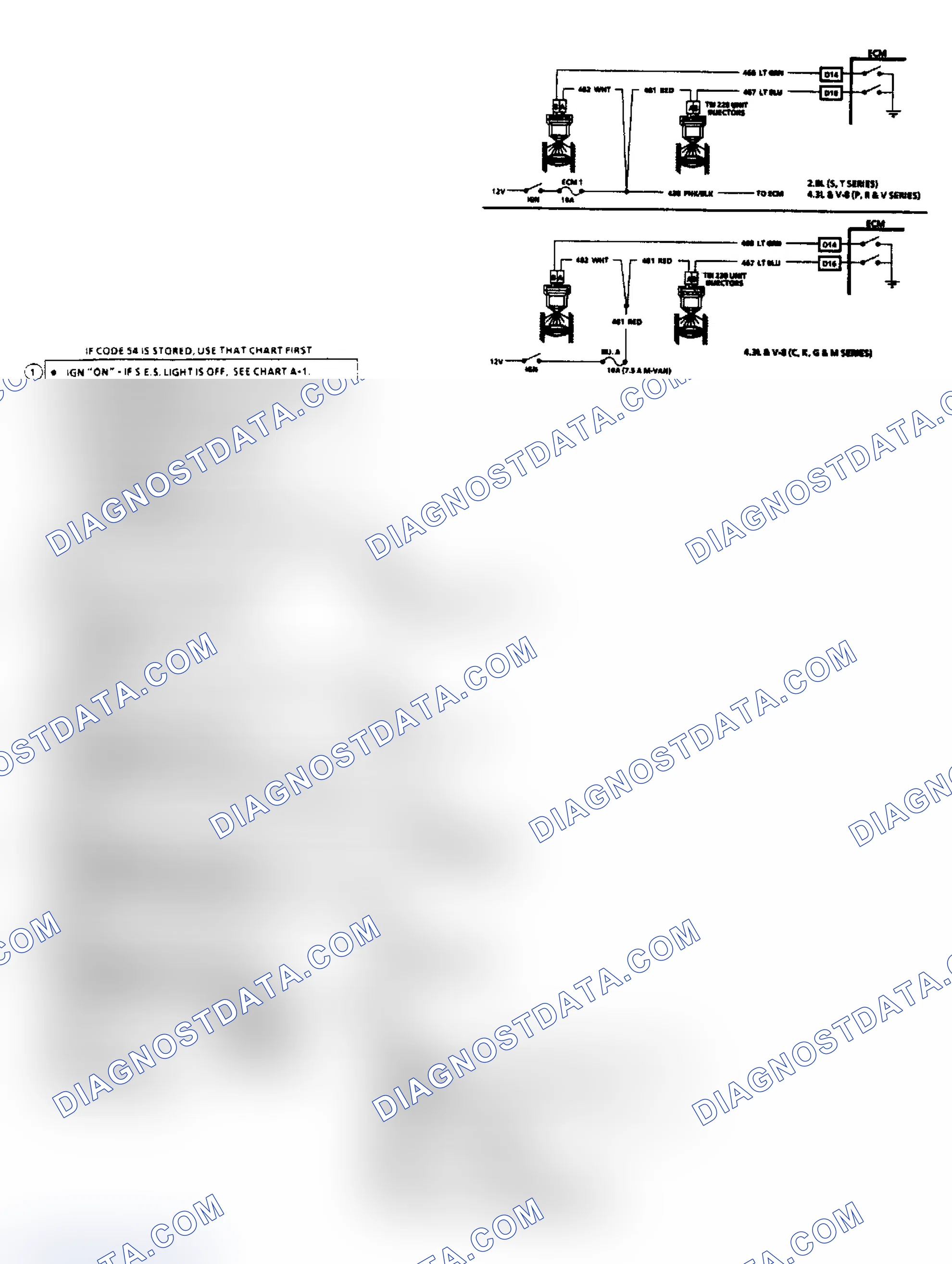 Scheme 114: Chart A3 - Engine Cranks, But Won't Run (2.8L, 4.3L, 5.0L, 5.7L & 7.4L Engines)