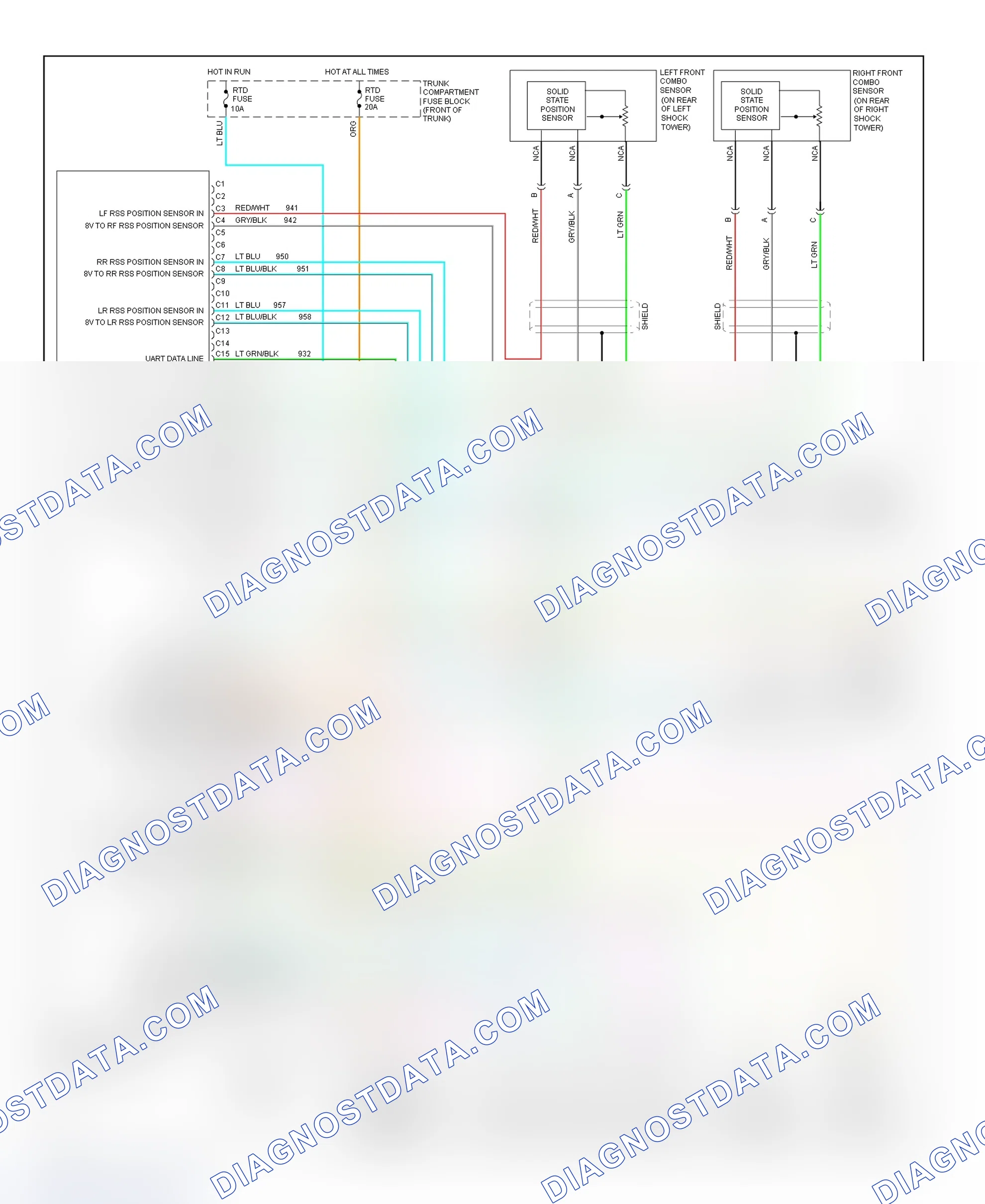 Scheme 20: Electronic Level Control (ELC) System Wiring Diagram (DeVille, Eldorado & Seville SLS - 1 Of 2)