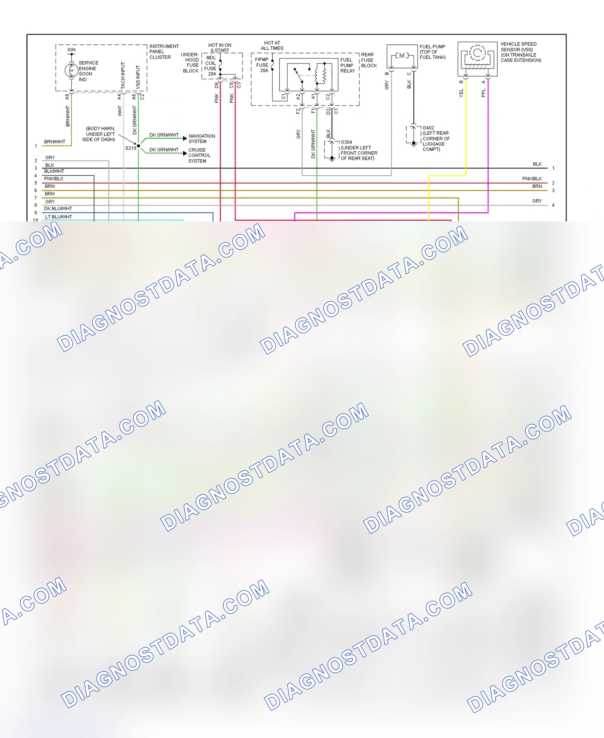Scheme 152: PCM Wiring Diagram (DeVille - 4.6L - 3 Of 5)