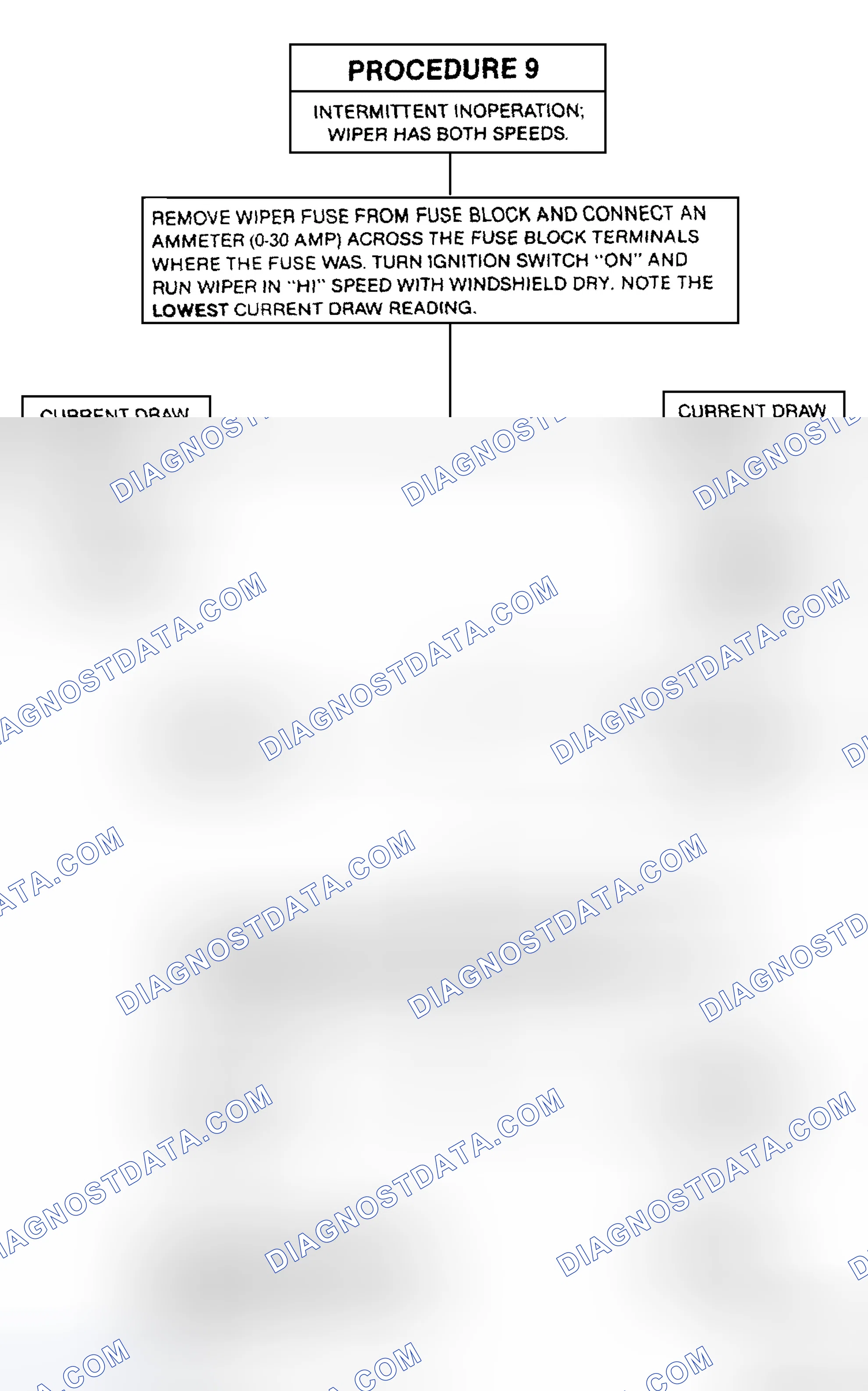 Scheme 11: FRONT - INTERMITTENT INOPERATIVE (WIPER HAS BOTH SPEEDS)