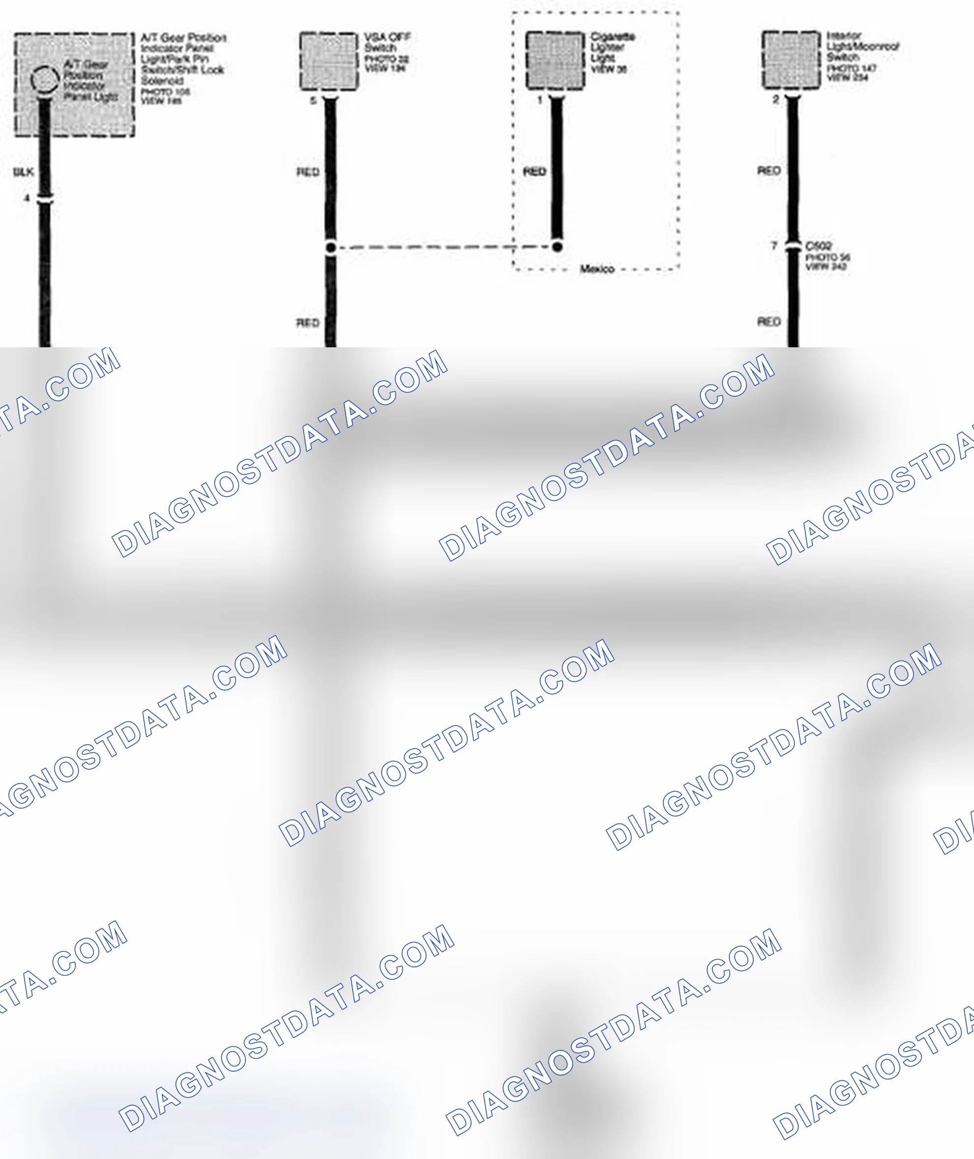 Scheme 129: Illumination (Negative) Circuit Diagram - Bulbs (Page 15-7)