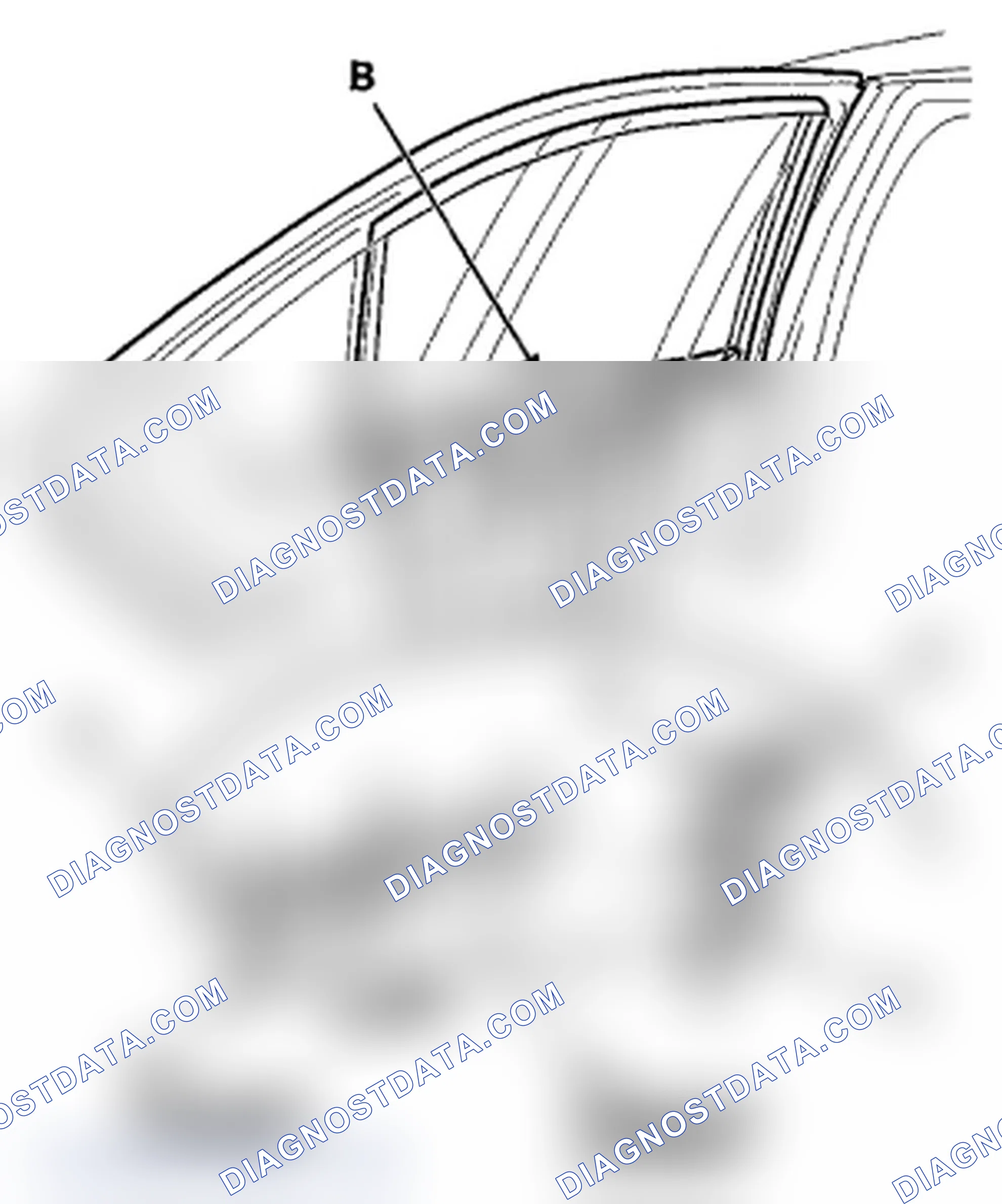 Scheme 138: Rear Door Glass Outer Weatherstrip Replacement