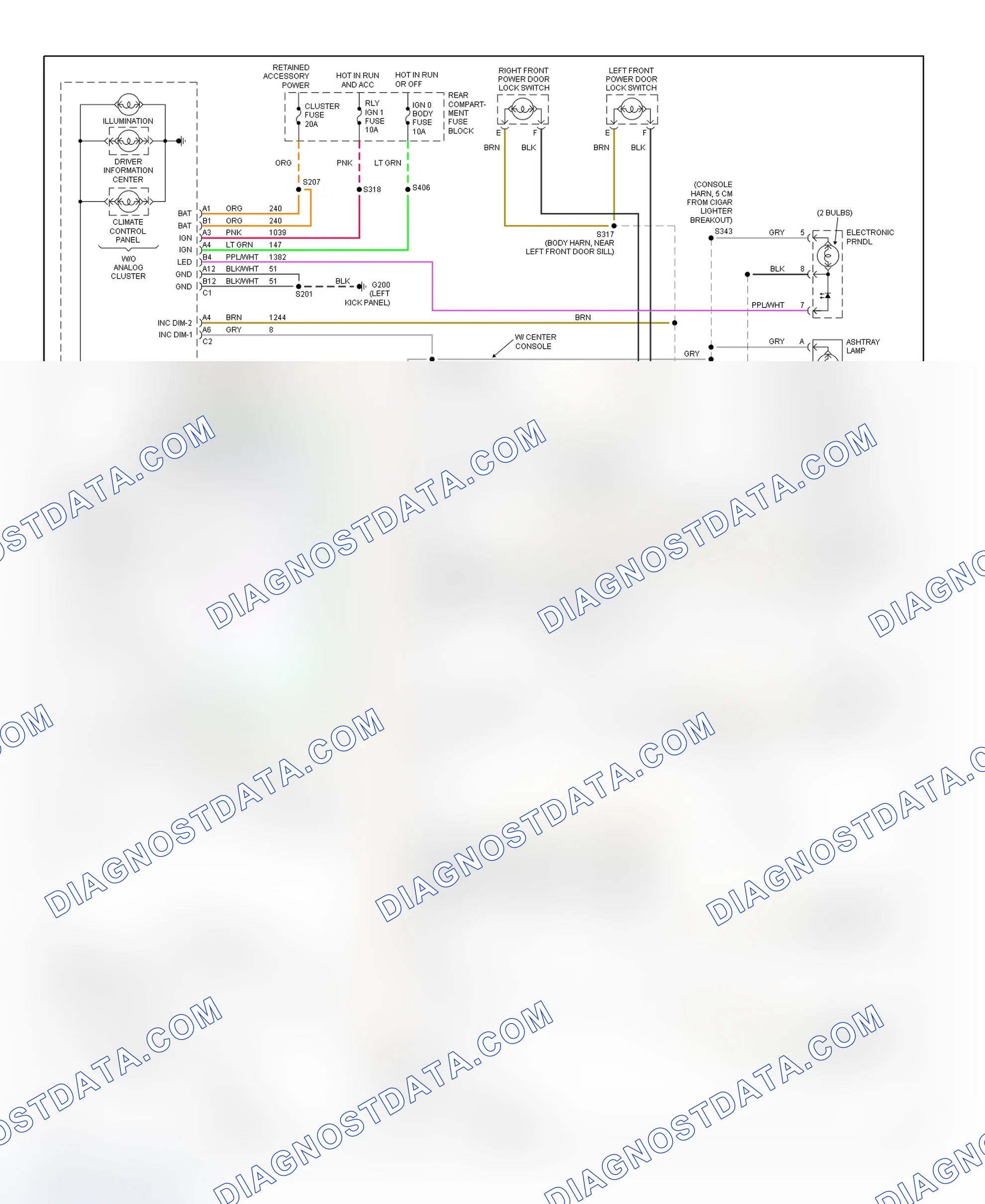Scheme 32: Illumination/Interior Lights Wiring Diagram (DeVille & Eldorado - 2 Of 2)