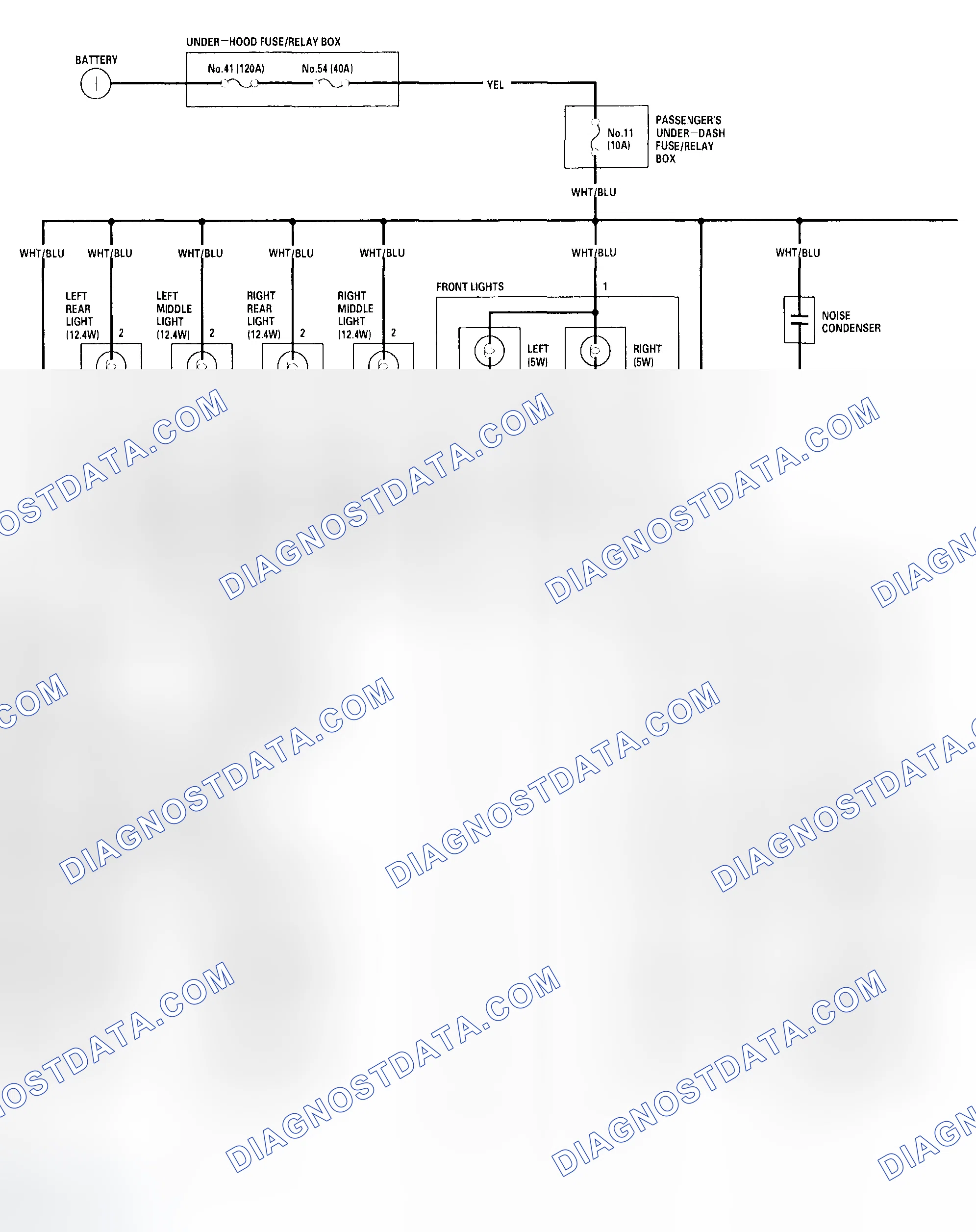 Scheme 3: Circuit Diagram (Interior Light System)