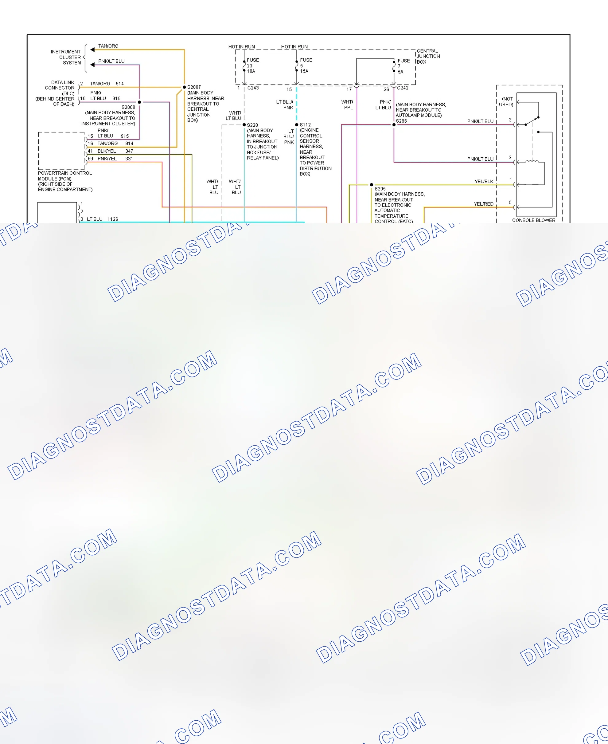 Scheme 3: Automatic A/C-Heater System Wiring Diagram (Expedition & Navigator - 2 Of 3)