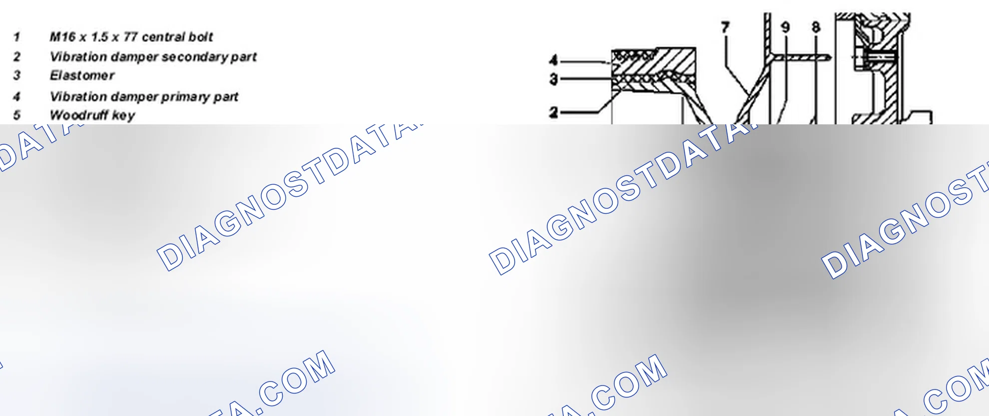 Scheme 486: Belt pulley/vibration damper arrangement - GF03.30-P-1600-01C