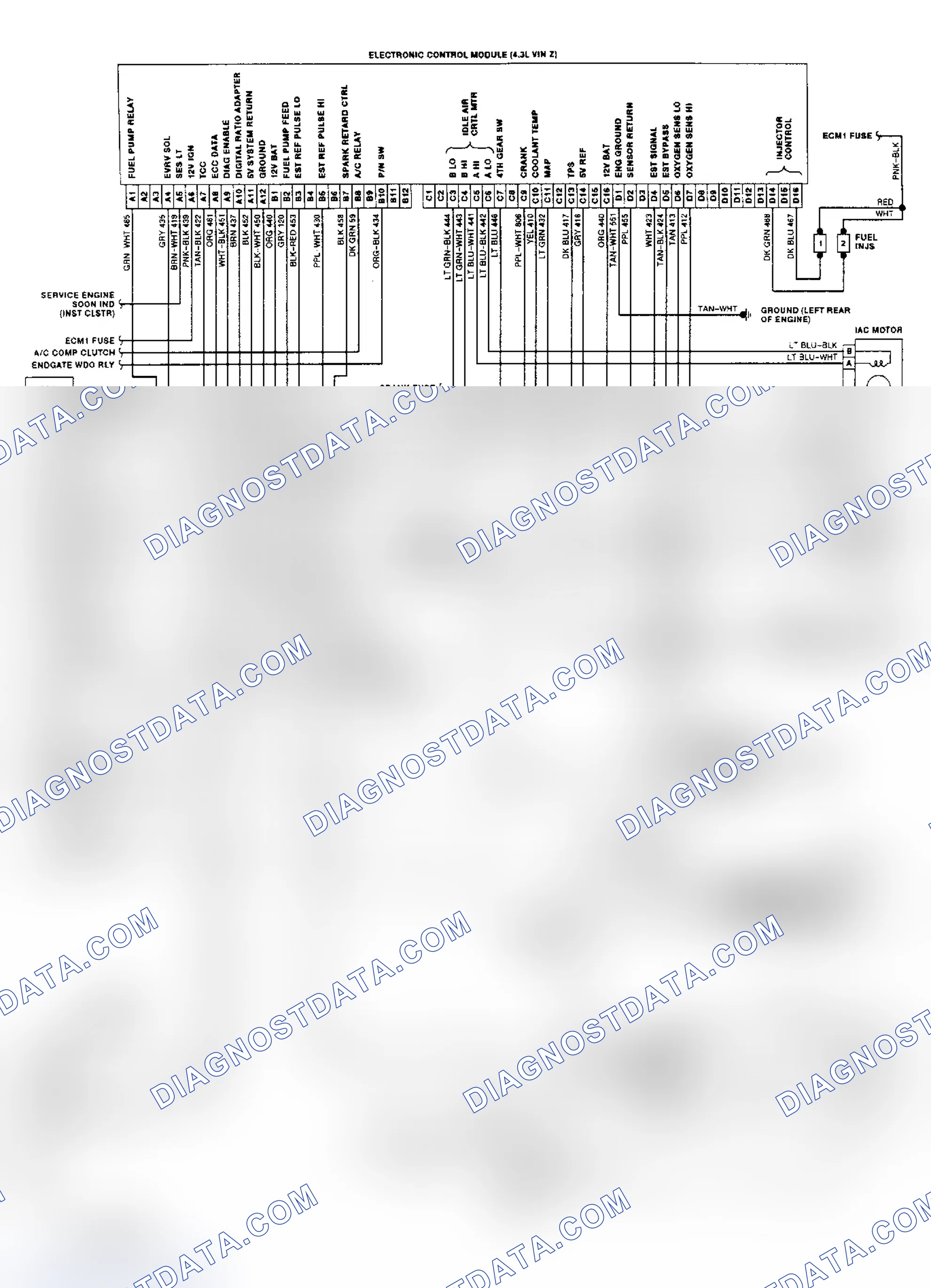 Scheme 4: Wiring Diagram (Bravada 4.3L TBI)